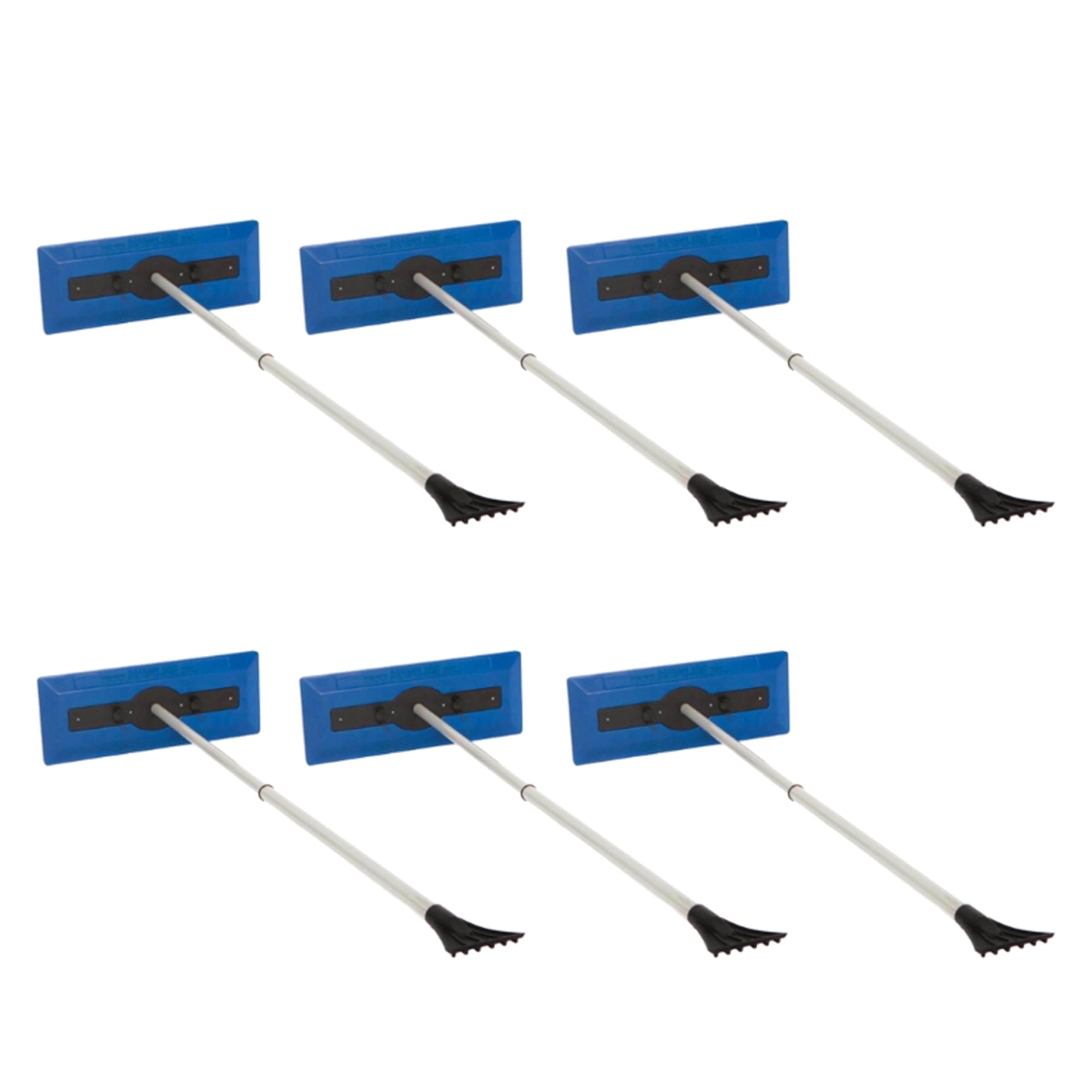 Snow Joe 6 Pack Windshield Ice Scraper, Car Window Snow Removal Broom for Winter