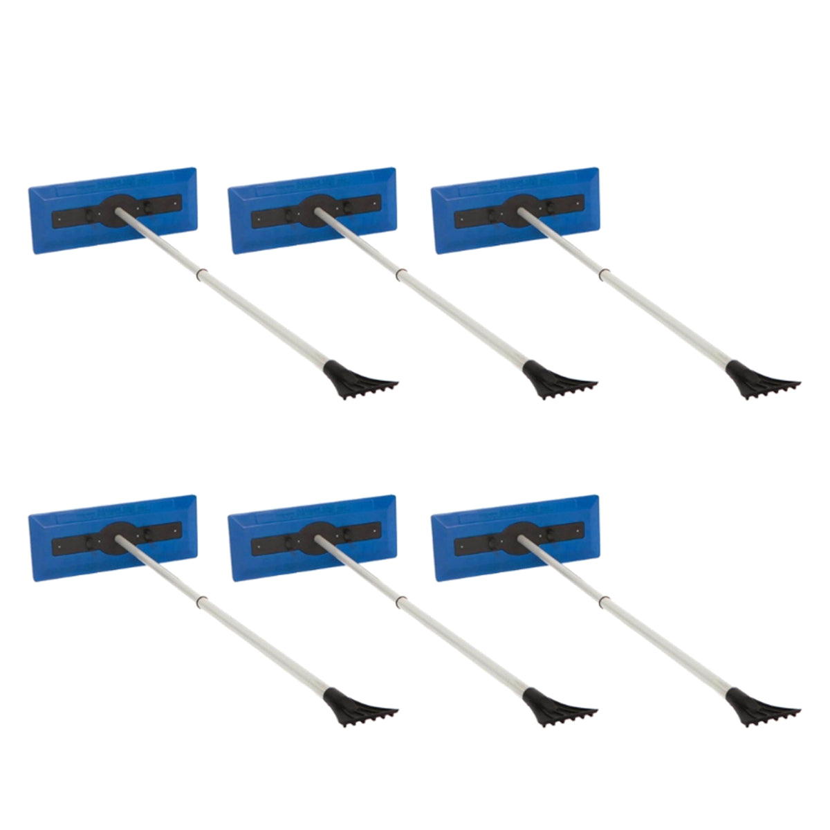 Snow Joe 6 Pack Windshield Ice Scraper, Car Window Snow Removal Broom for Winter