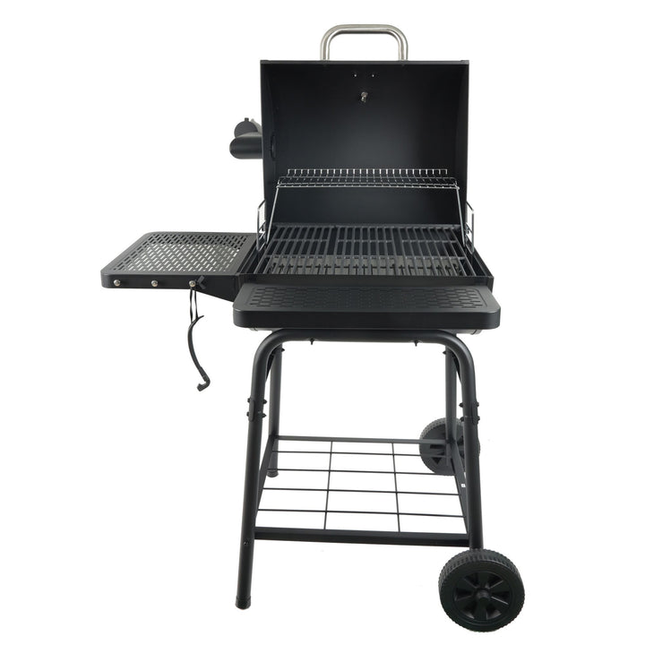 Grill Boss 23" Charcoal Barrel Grill, Adjustable Grate Large Cooking Area, Black - VMInnovations