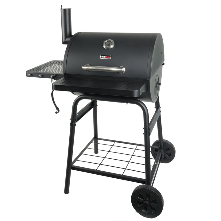 Grill Boss 23" Charcoal Barrel Grill, Adjustable Grate Large Cooking Area, Black - VMInnovations