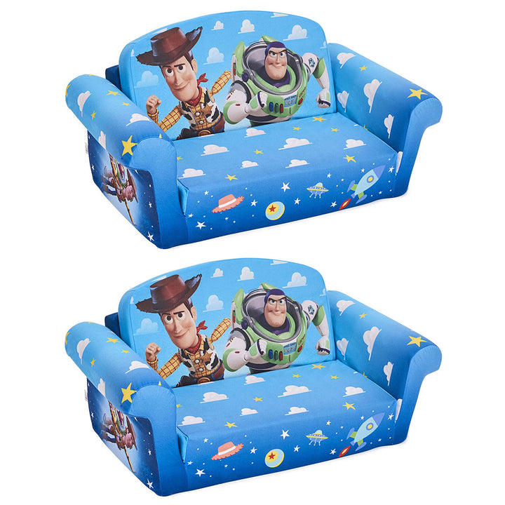 Marshmallow Furniture 2 Pack Kids 2-in-1 Flip Open Foam Sofa Bed, Toy Story