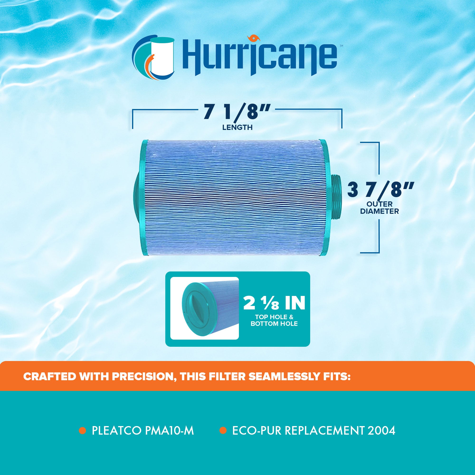 Hurricane Elite Aseptic Cartridge Filter for Eco-Pur Replacement 2004, 2 Pack