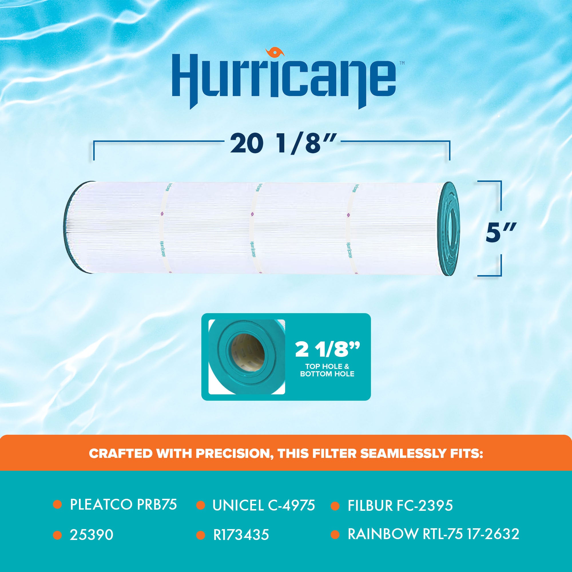 Hurricane 2 Pack HF4975-01 Advanced Pool and Spa Filter Cartridge Replacement - VMInnovations
