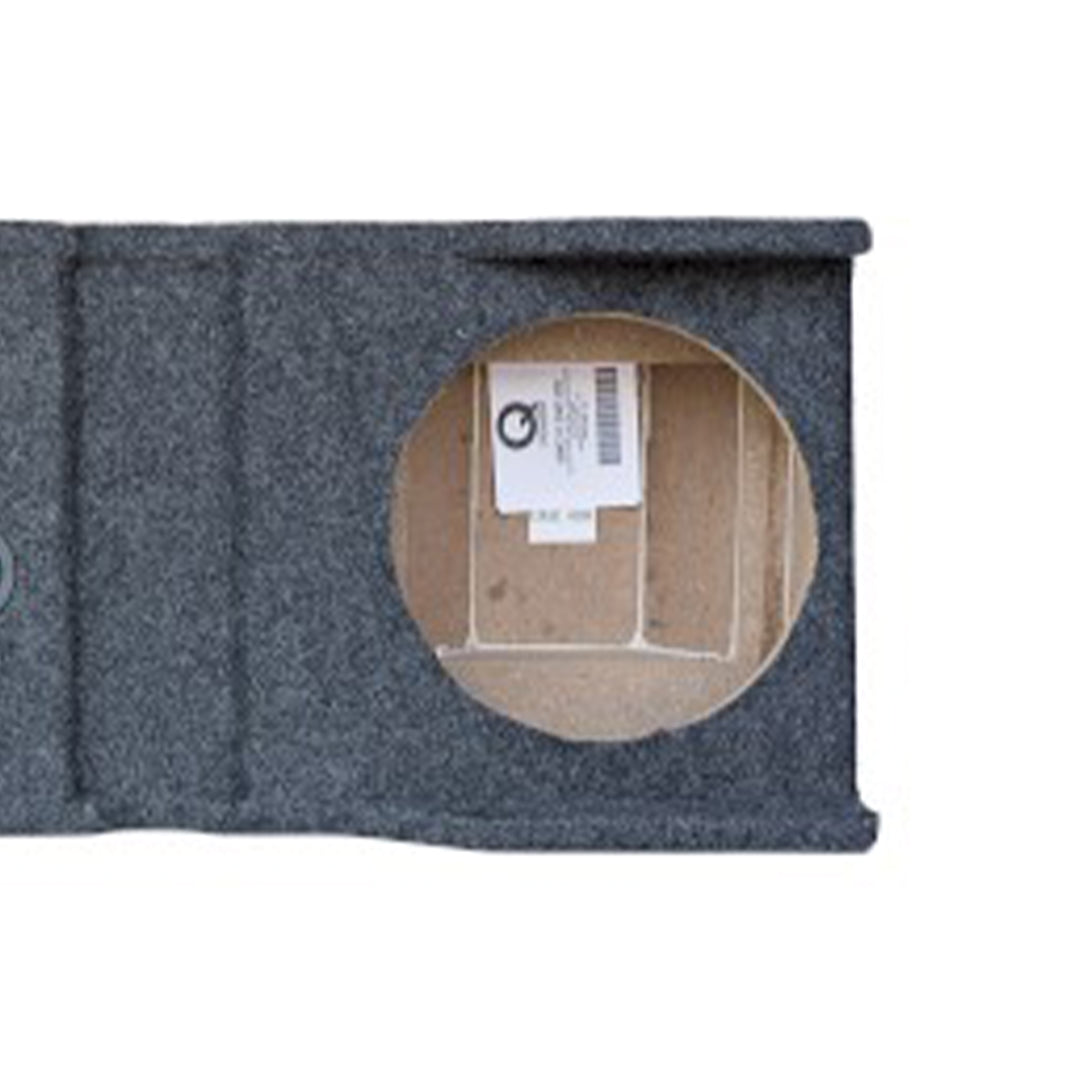Q Power Dual 10 Inch Subwoofer Box Chevy GMC Truck Crew Cab Underseat Enclosure