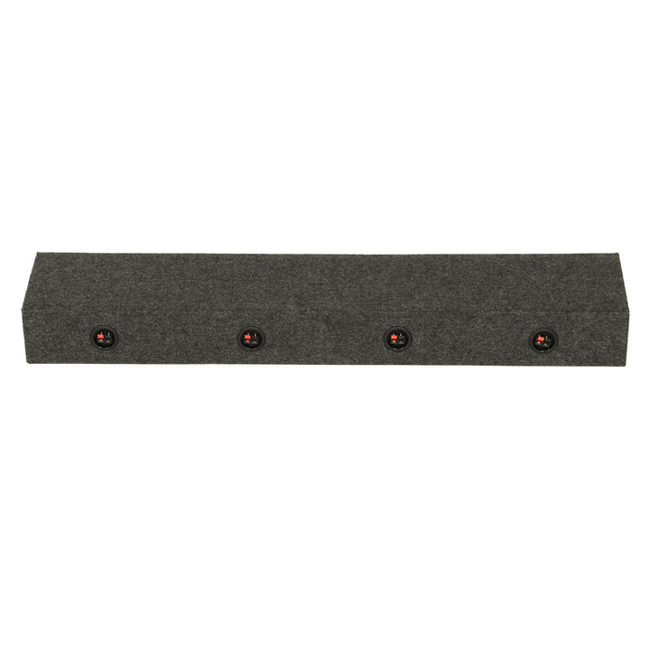 Q Power Quad 6x9 Wedge Speaker Box, 4-Hole Sealed Enclosure with Charcoal Carpet