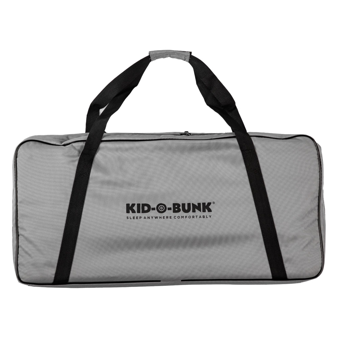 Disc-O-Bed Youth Single Cot Kid-O-Bed with Storage Organizer & Carry Bag, Grey - VMInnovations