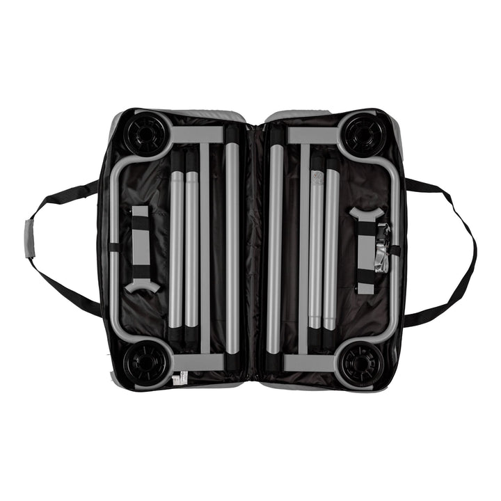 Disc-O-Bed Youth Single Cot Kid-O-Bed with Storage Organizer & Carry Bag, Grey - VMInnovations