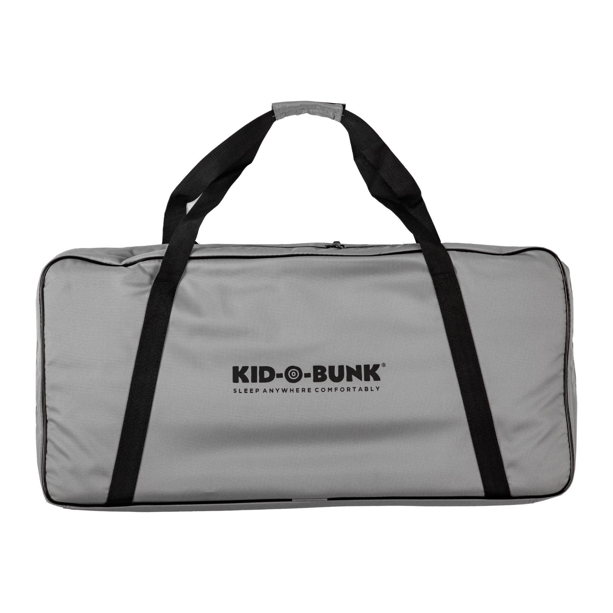 Disc-O-Bed Youth Single Cot Kid-O-Bed with Storage Organizer & Carry Bag, Black - VMInnovations