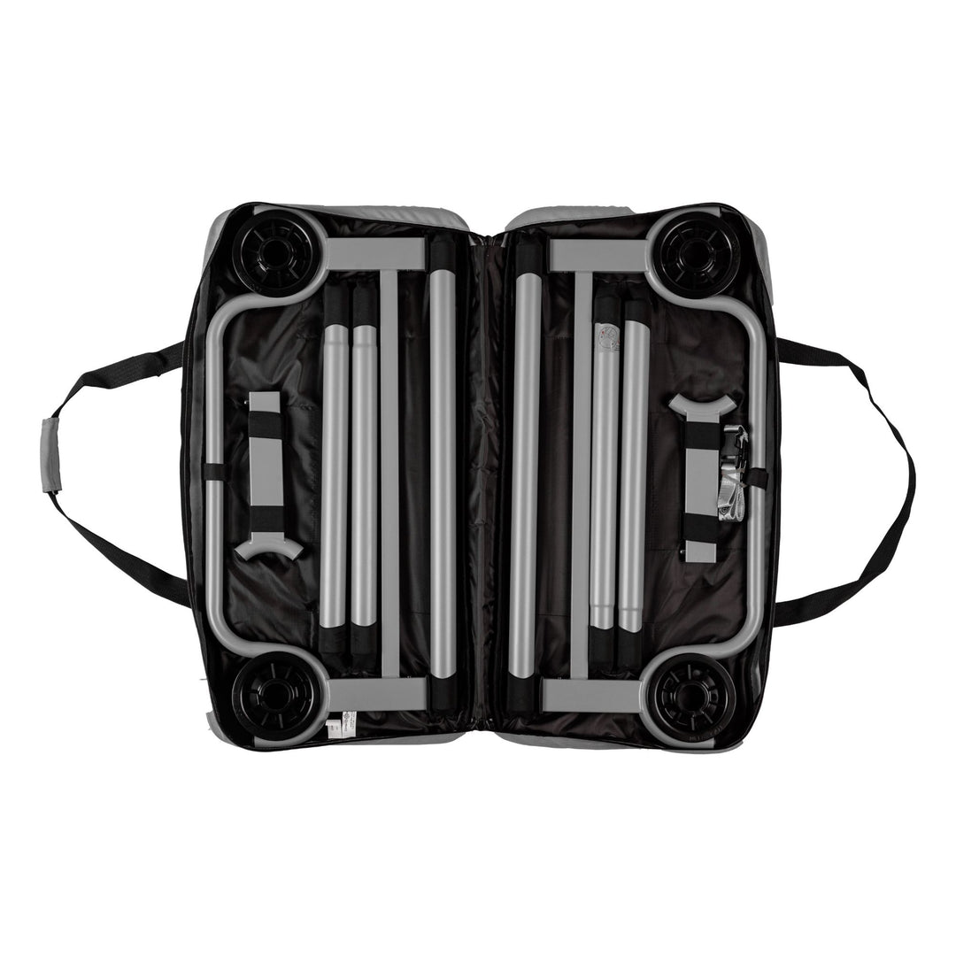 Disc-O-Bed Youth Single Cot Kid-O-Bed with Storage Organizer & Carry Bag, Black - VMInnovations