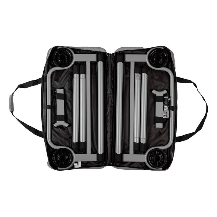Disc-O-Bed Youth Single Cot Kid-O-Bed with Storage Organizer & Carry Bag, Black - VMInnovations