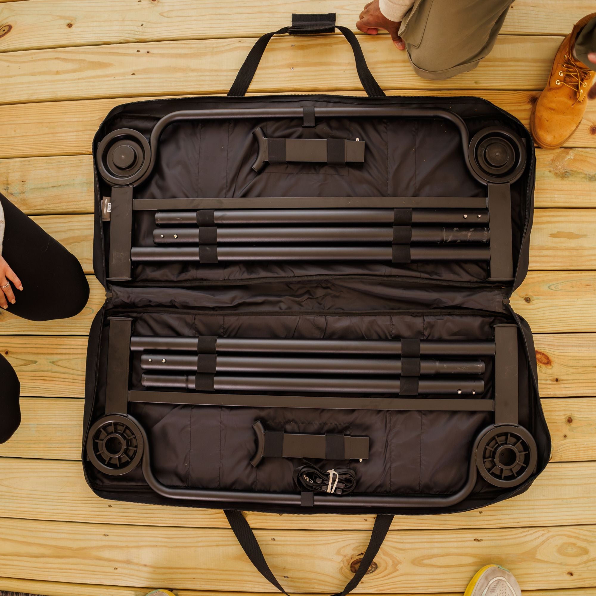 Disc-O-Bed LG Outdoor Convertible 2 Person Portable Camping Bunk Cots(Open Box)
