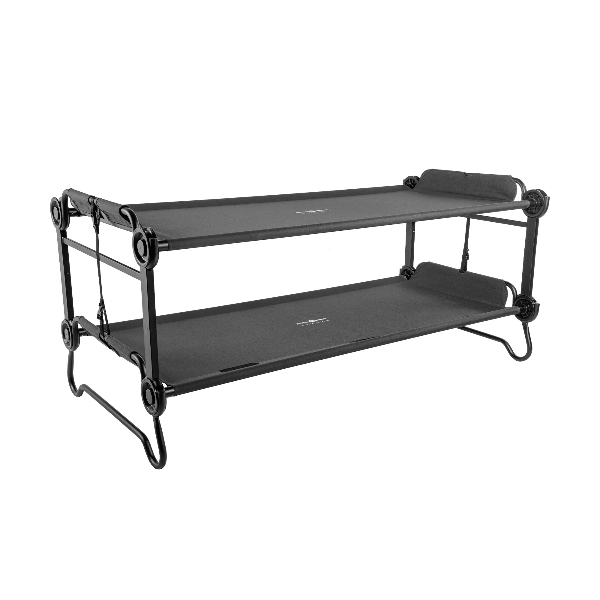 Disc-O-Bed Outdoor Convertible 2 Person Portable Camping Cots, Black (Open Box) - VMInnovations