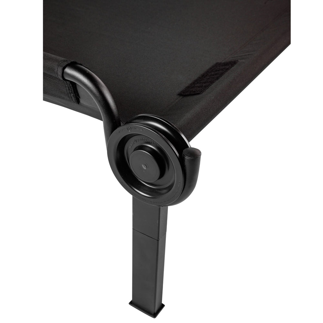 Disc-O-Bed Single Cot, Portable Sleep Solution for Tents, Cabins, Black, 2XL - VMInnovations