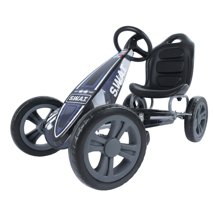 Hauck Cyclone Pedal Go Kart with Adjustable Seat for Kids Ages 4 to 8, S.W.A.T. - VMInnovations