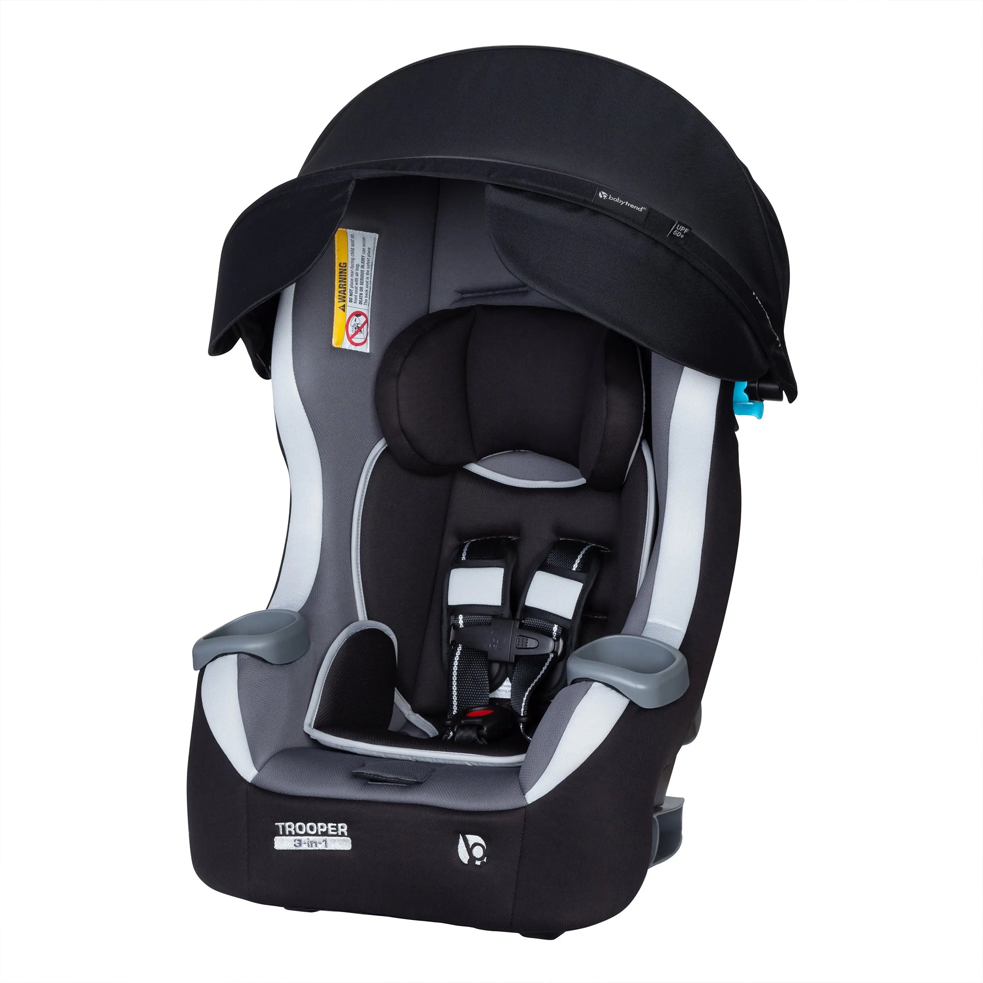 Baby Trend Trooper Plus 3-in-1 Convertible Car Seat with Canopy, Dash Twilight (Open Box)