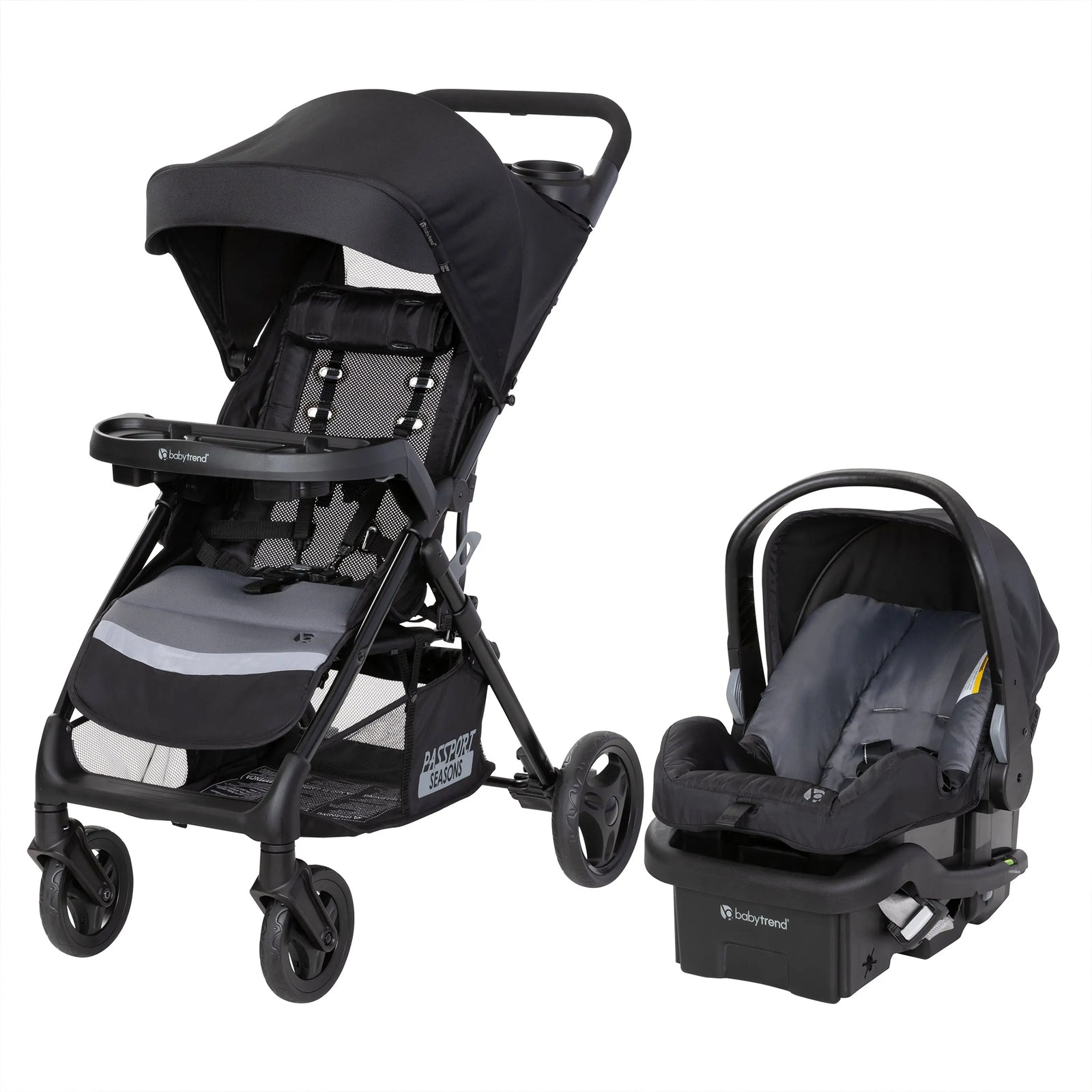 Baby Trend Passport Seasons Travel Stroller with EZ-Lift Infant Car Seat, Black - VMInnovations