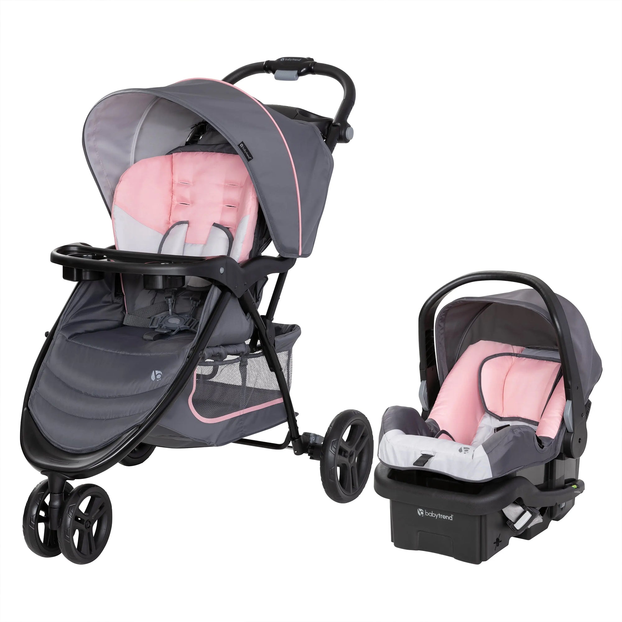 Baby Trend Stroller & EZ-Lift Infant Car Seat, EZ Ride Travel System, Flamingo - VMInnovations