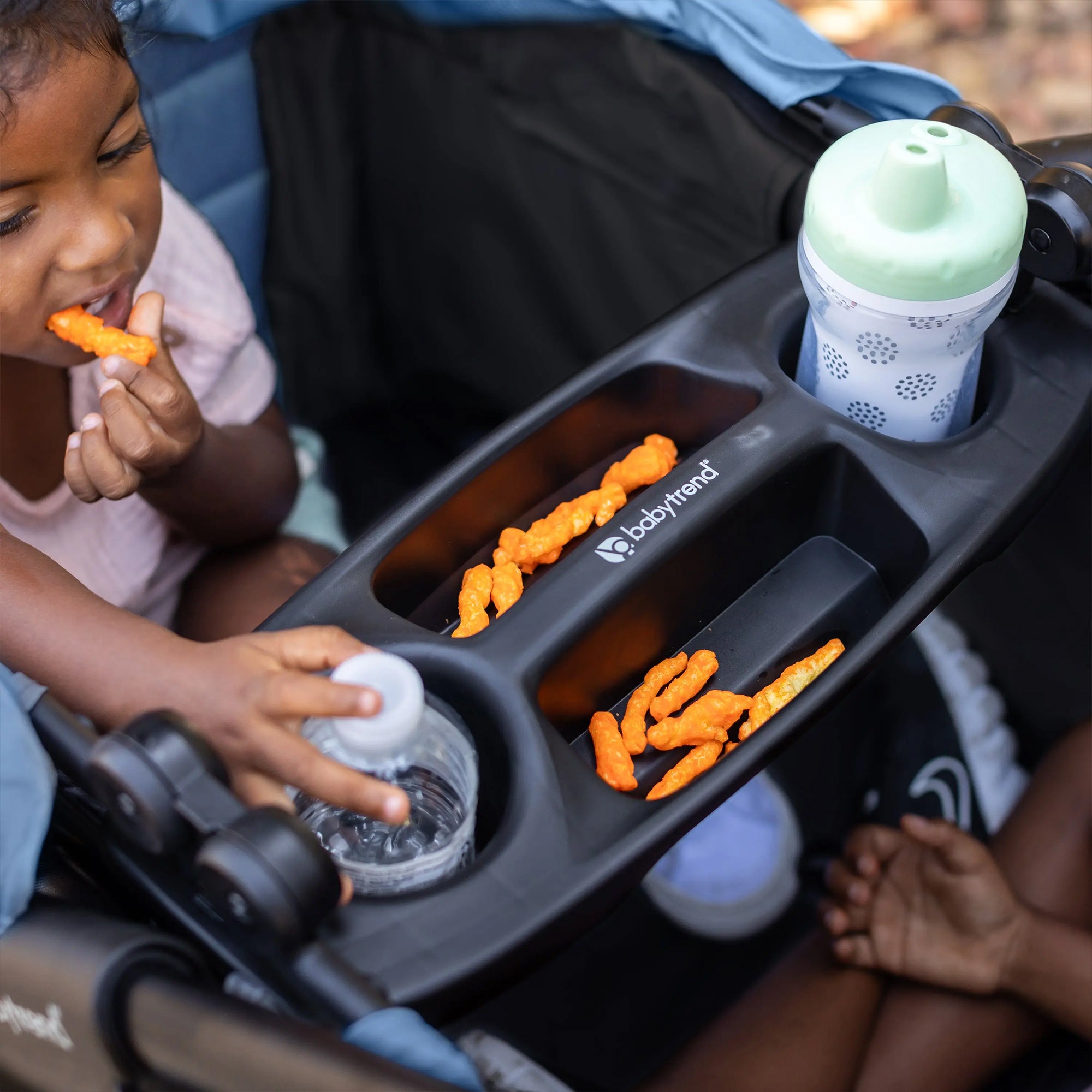 Baby Trend Navigator 2-in-1 Foldable Stroller Wagon with Dual Canopy, Dash Blue - VMInnovations