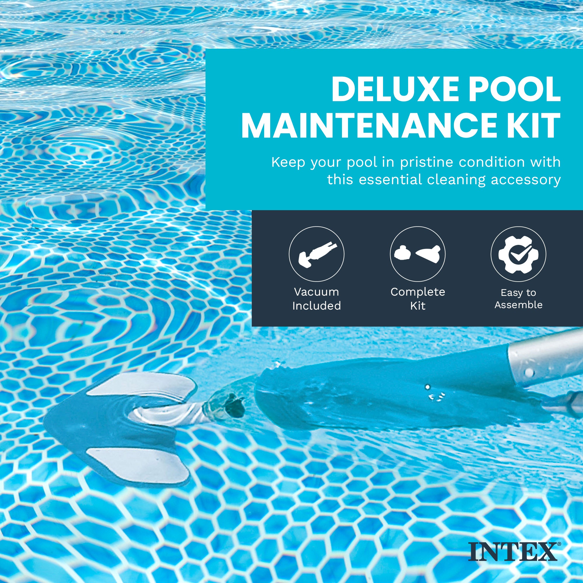 Intex 28003E Deluxe Above Ground Pool Maintenance Kit for 800 GPH - VMInnovations
