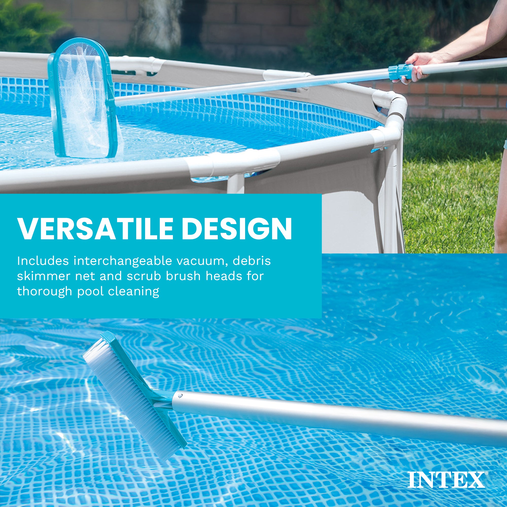 Intex Deluxe Pool Maintenance Kit w/ Vacuum for 800 GPH 28003E (Open Box)
