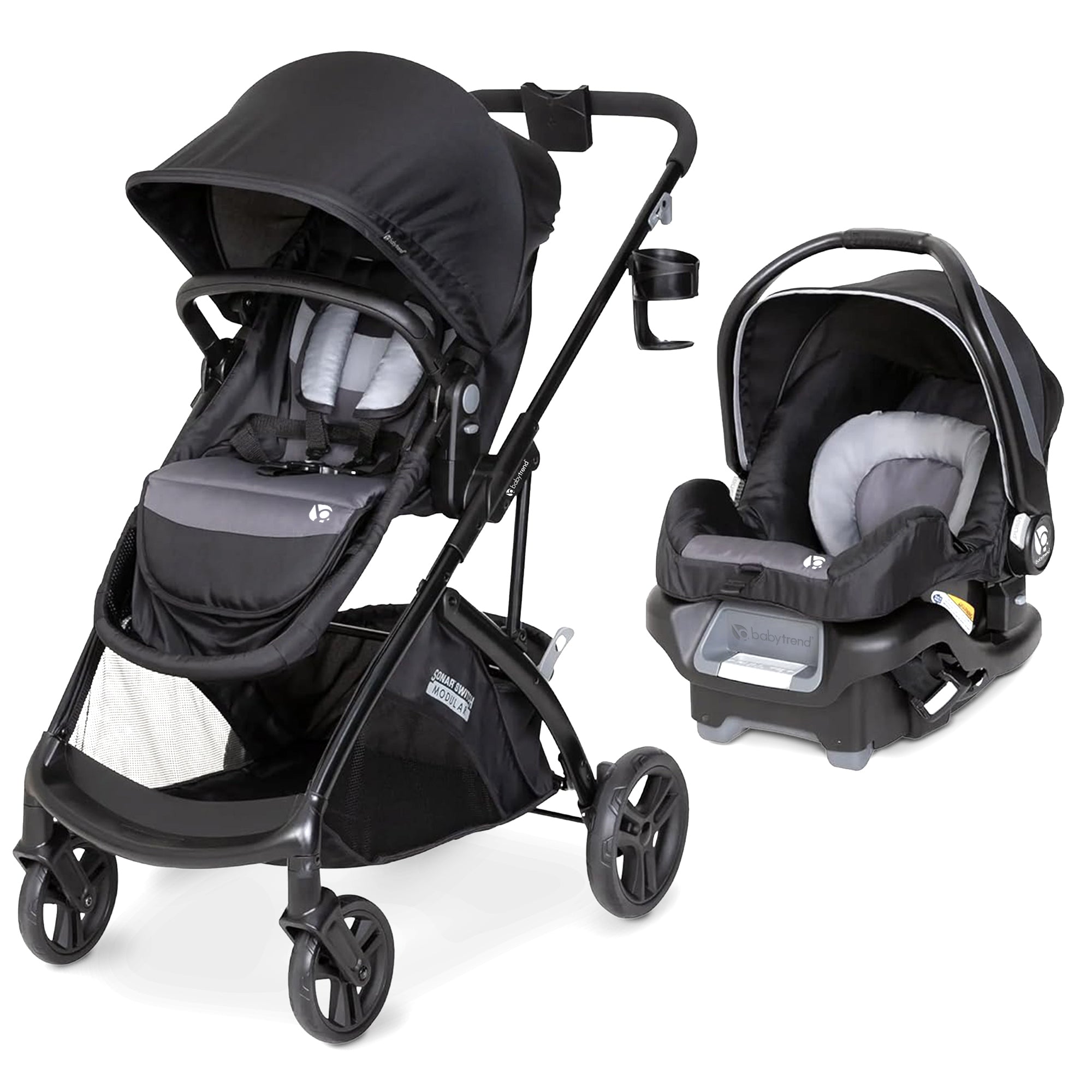 Baby Trend Modular Stroller Sonar Switch with Ally Infant Car Seat, Desert Grey - VMInnovations