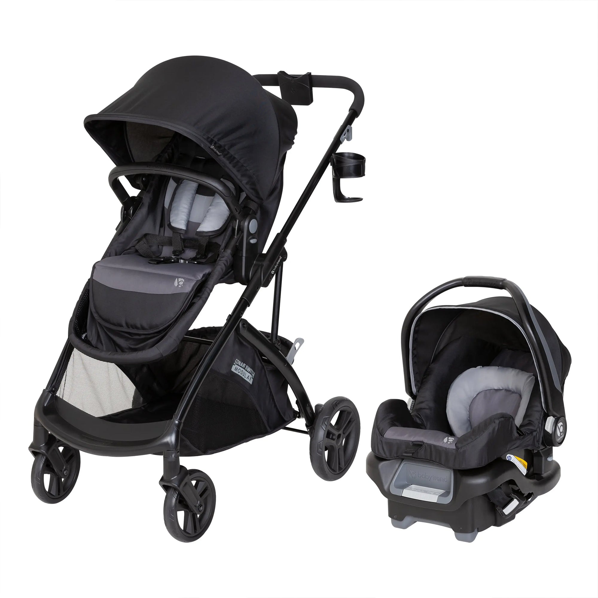 Baby Trend Modular Stroller Sonar Switch w/Car Seat, Desert Grey (Open Box) - VMInnovations