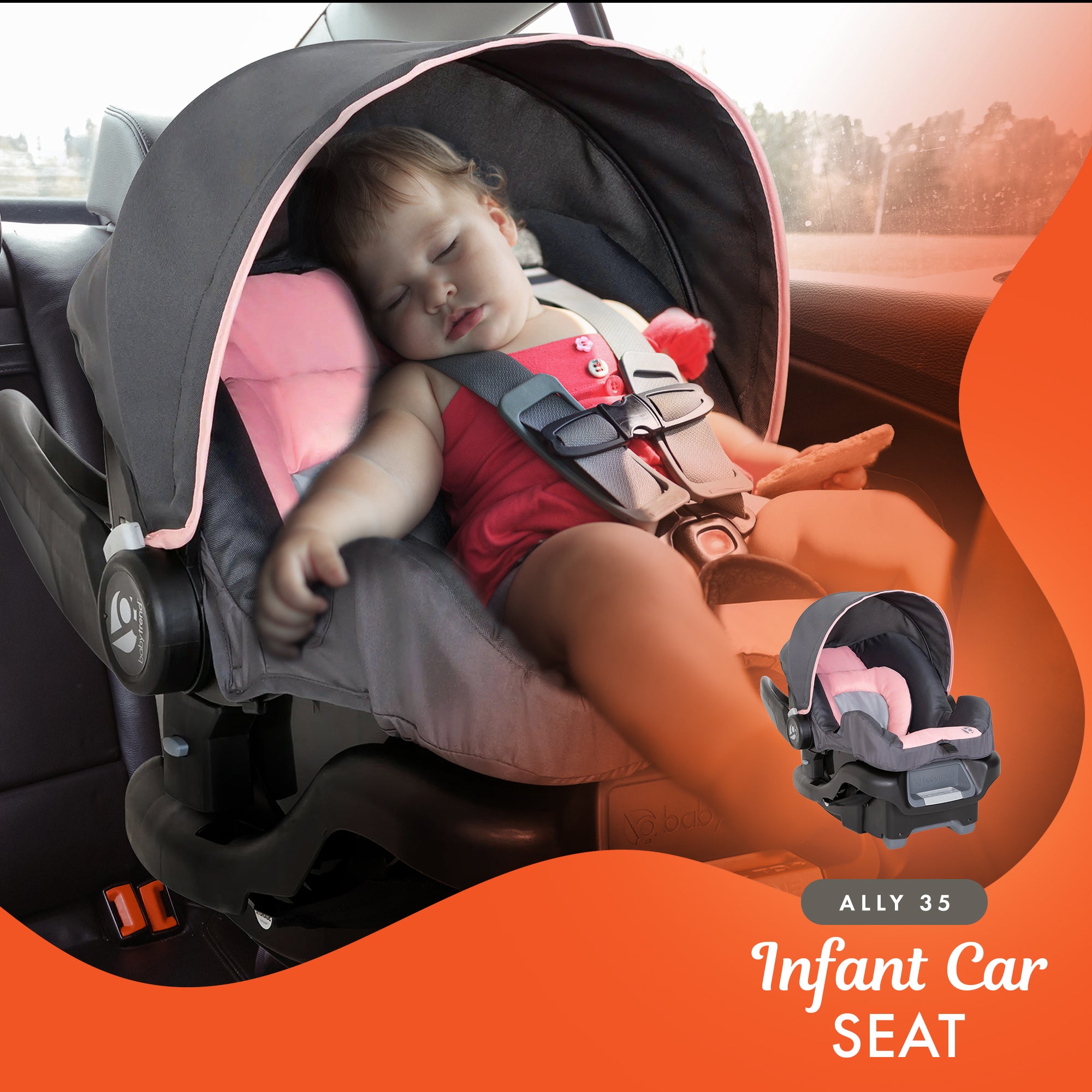 Baby Trend Modular Stroller Sonar Switch with Ally Infant Car Seat, Desert Pink - VMInnovations