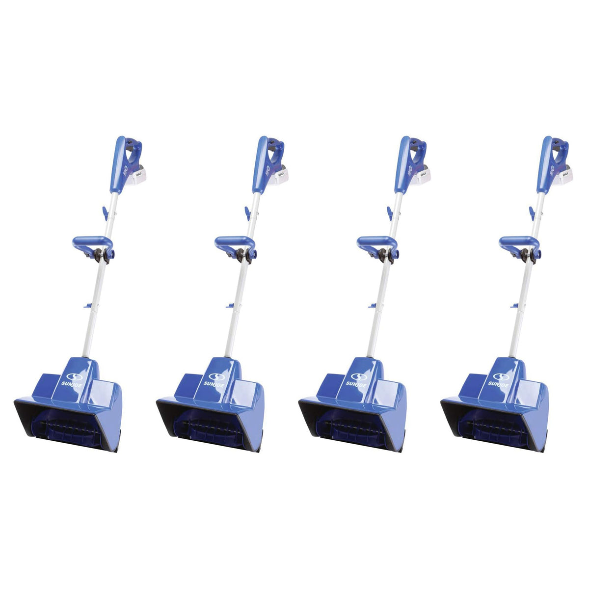 Snow Joe 4 Pack 24 Volt Cordless Snow Shovel Kit for Driveway Snow Removal, Blue