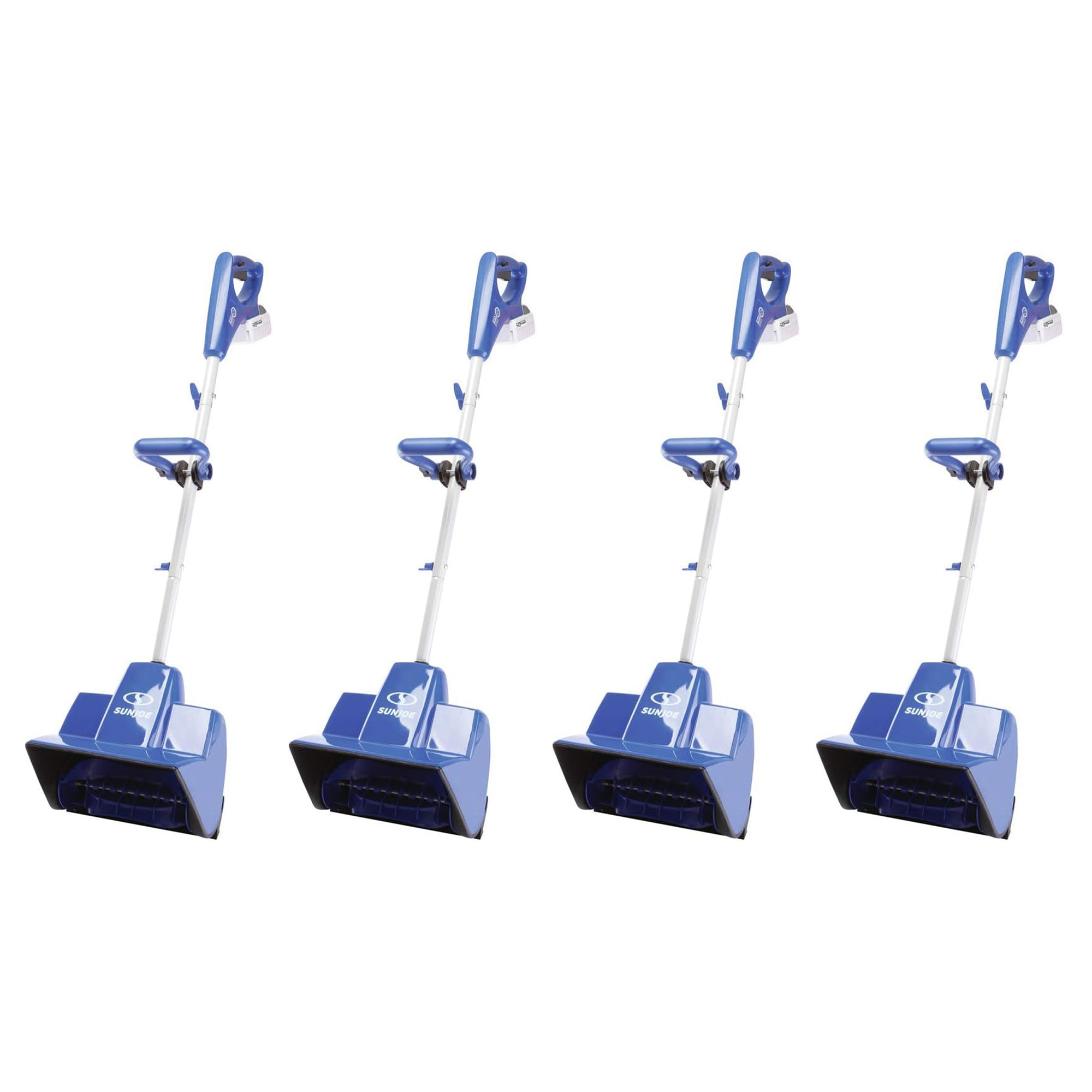 Snow Joe 4 Pack 24 Volt Cordless Snow Shovel Kit for Driveway Snow Removal, Blue - VMInnovations