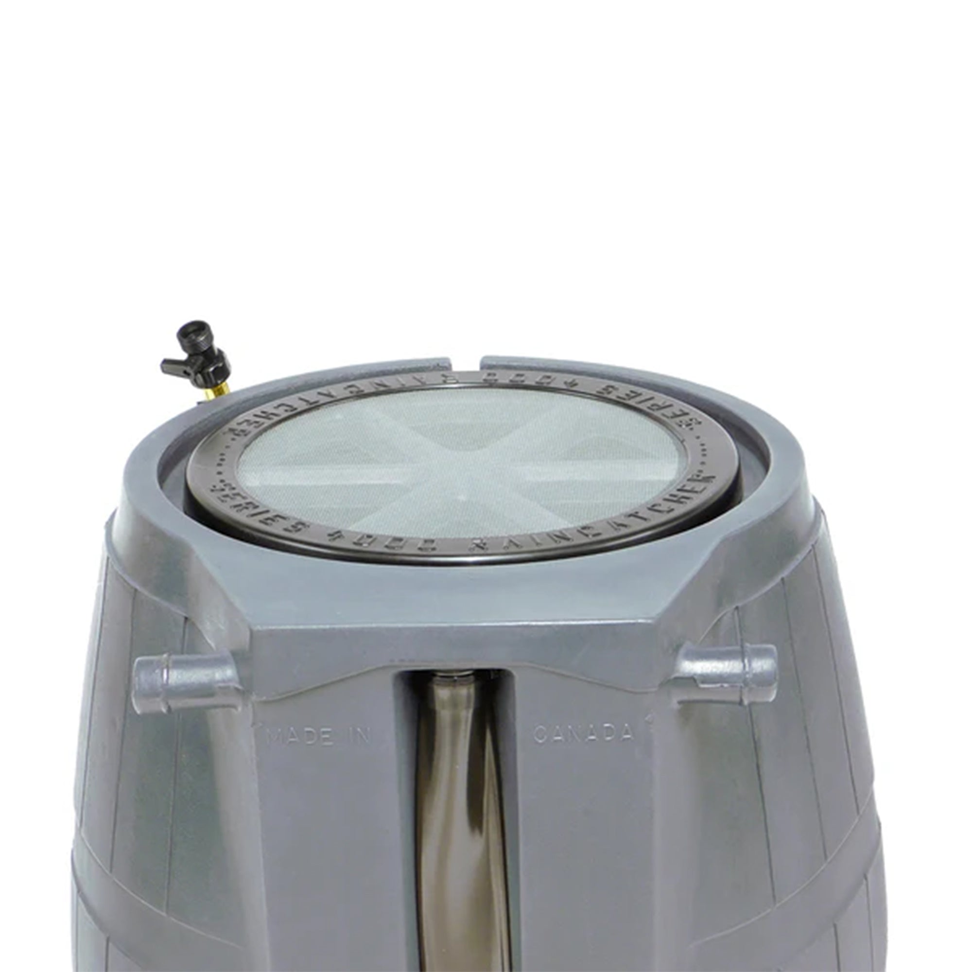 FCMP Outdoor RC4000 50 Gallon Outdoor Rain Water Catcher Barrel Container, Grey