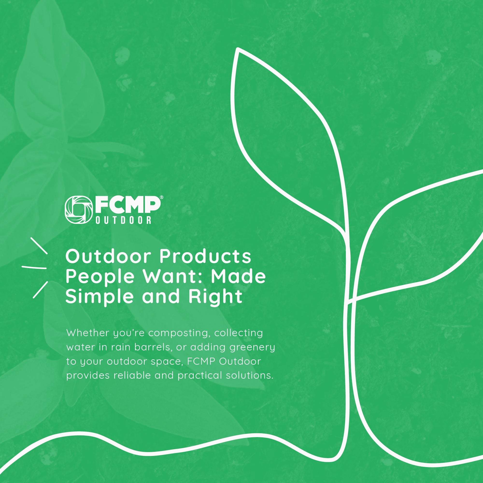 FCMP Outdoor RC4000 50Gal Rain Water Catcher Barrel Container, Green (For Parts) - VMInnovations