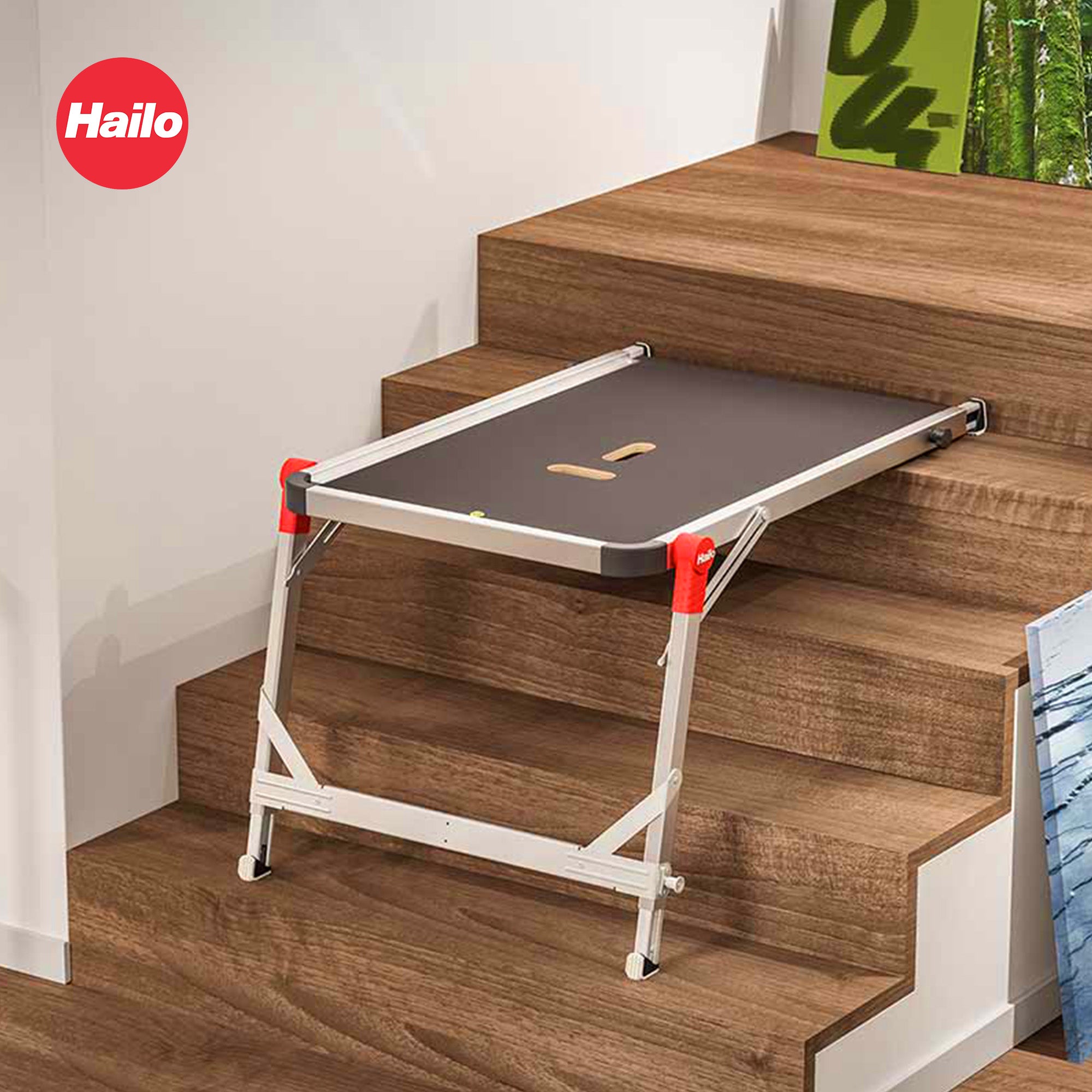 Hailo TP1 Platform for Step Stools & Ladders, 330 lbs Capacity, Black (Used) - VMInnovations