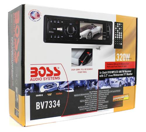 NEW BOSS BV7334 3.2" DVD/MP3 Receiver + 2) Boss 6x9" 400W Car Audio Speakers