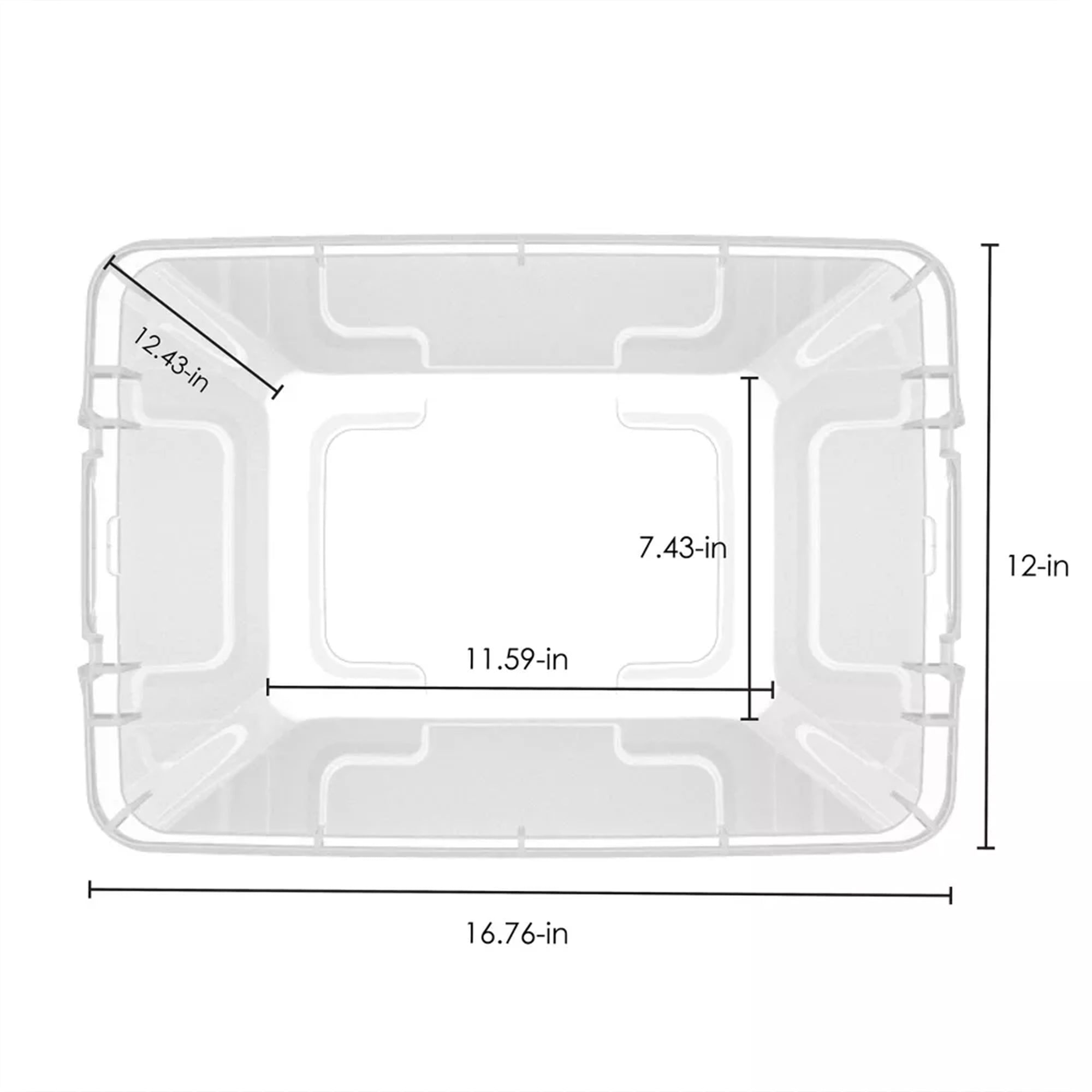 Hefty 6 Pack 32 Quart Hi-Rise Stackable Plastic Storage Bin with Lid, Clear/Gray - VMInnovations