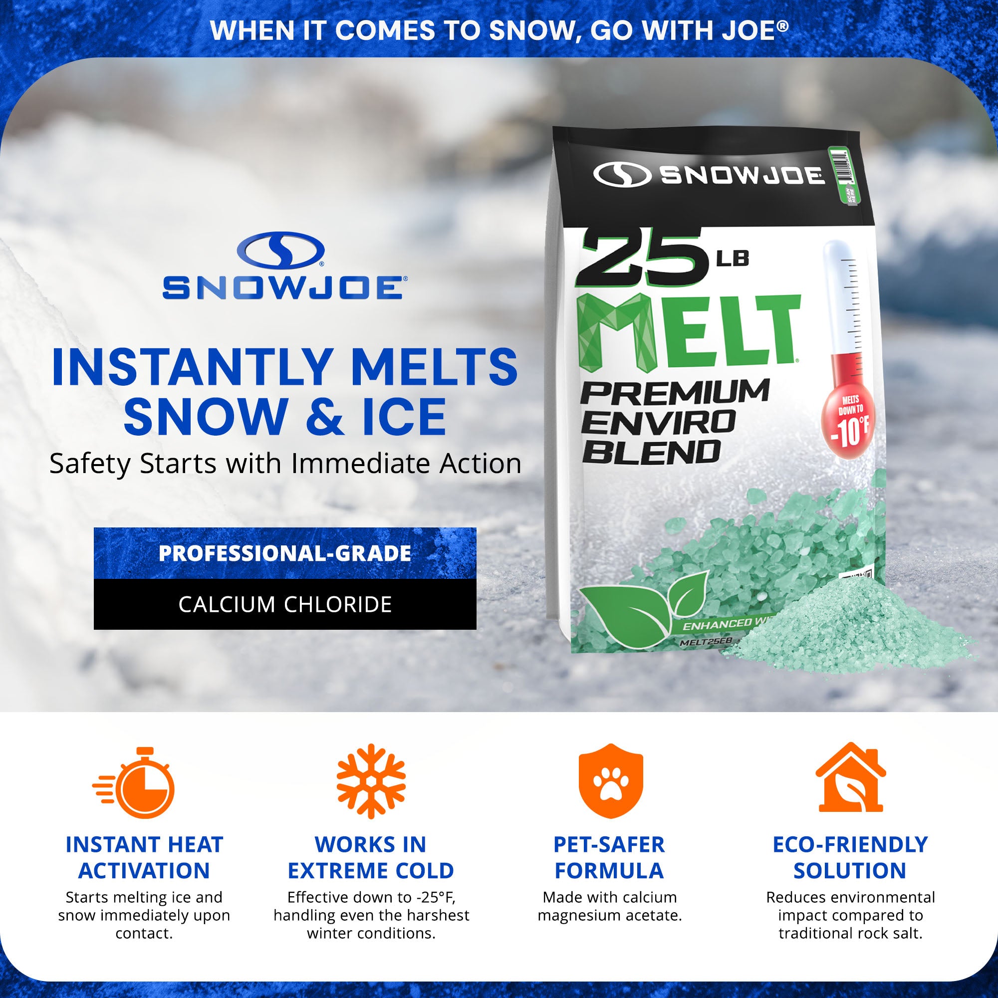 Snow Joe Melt Enviro Snow Deicer with Electric Snow Thrower with 2 Blade Auger - VMInnovations