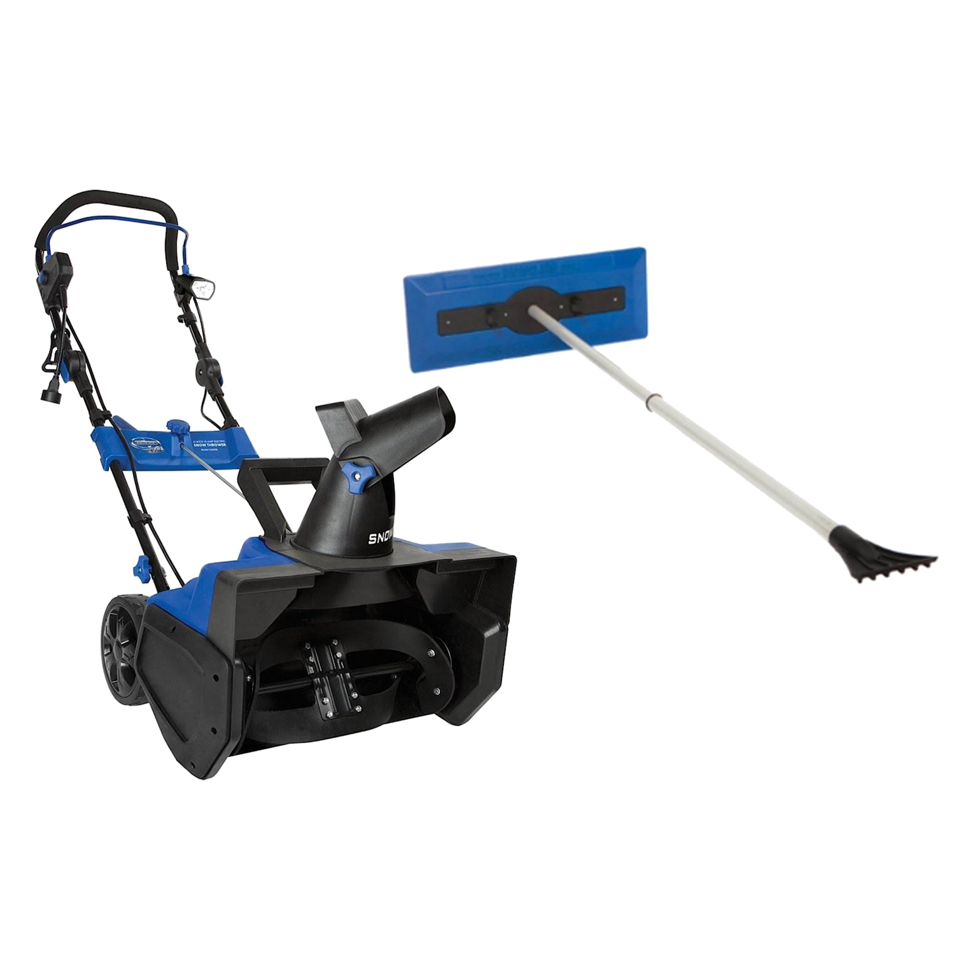Snow Joe Ultra 15 Amp Electric Snow Thrower with Windshield Ice Scraper, Blue - VMInnovations