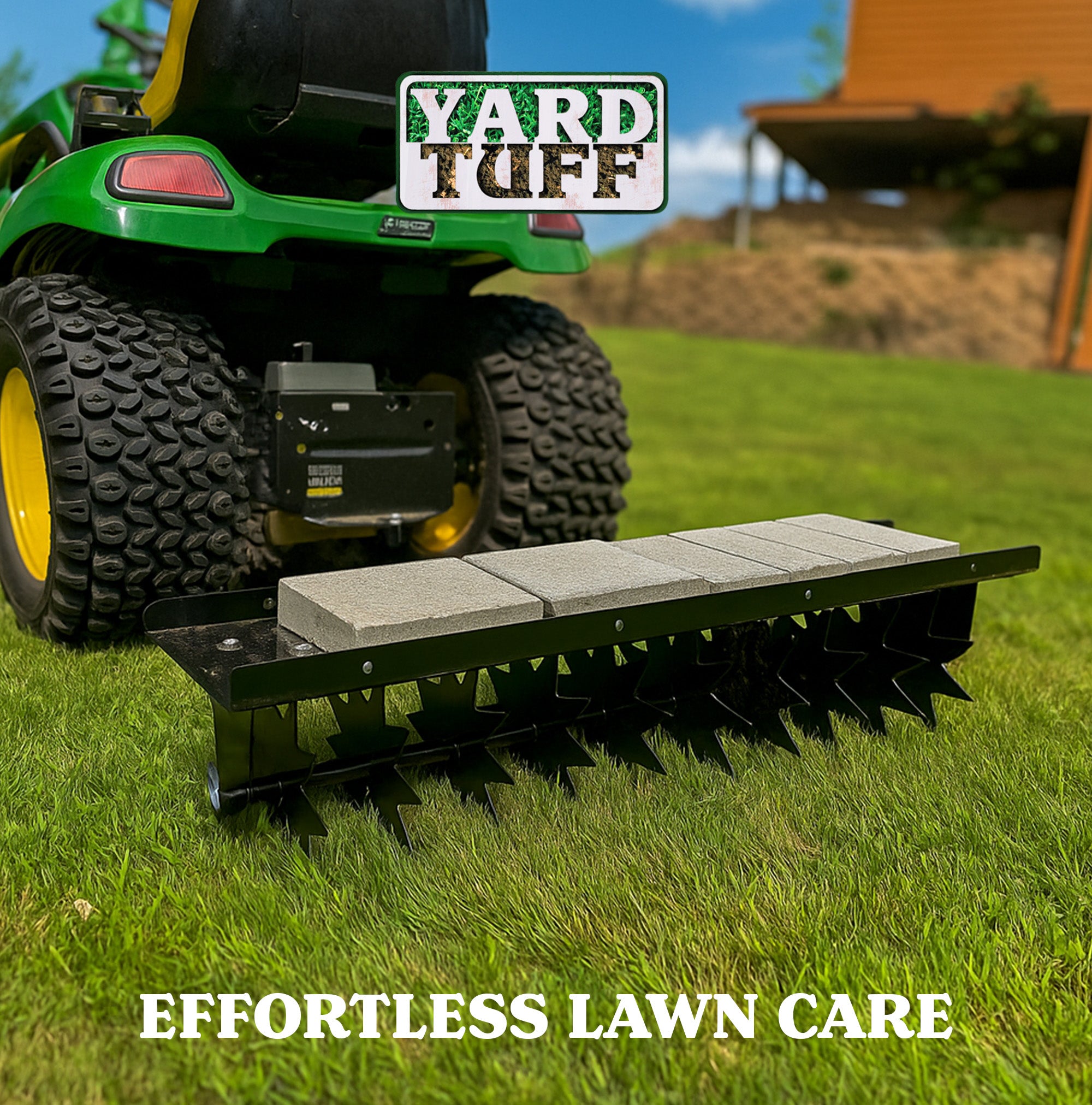 Yard Tuff Spike Lawn Aerator, Pin-Style Hitch for Mowers and ATVs, 40 Inch Wide