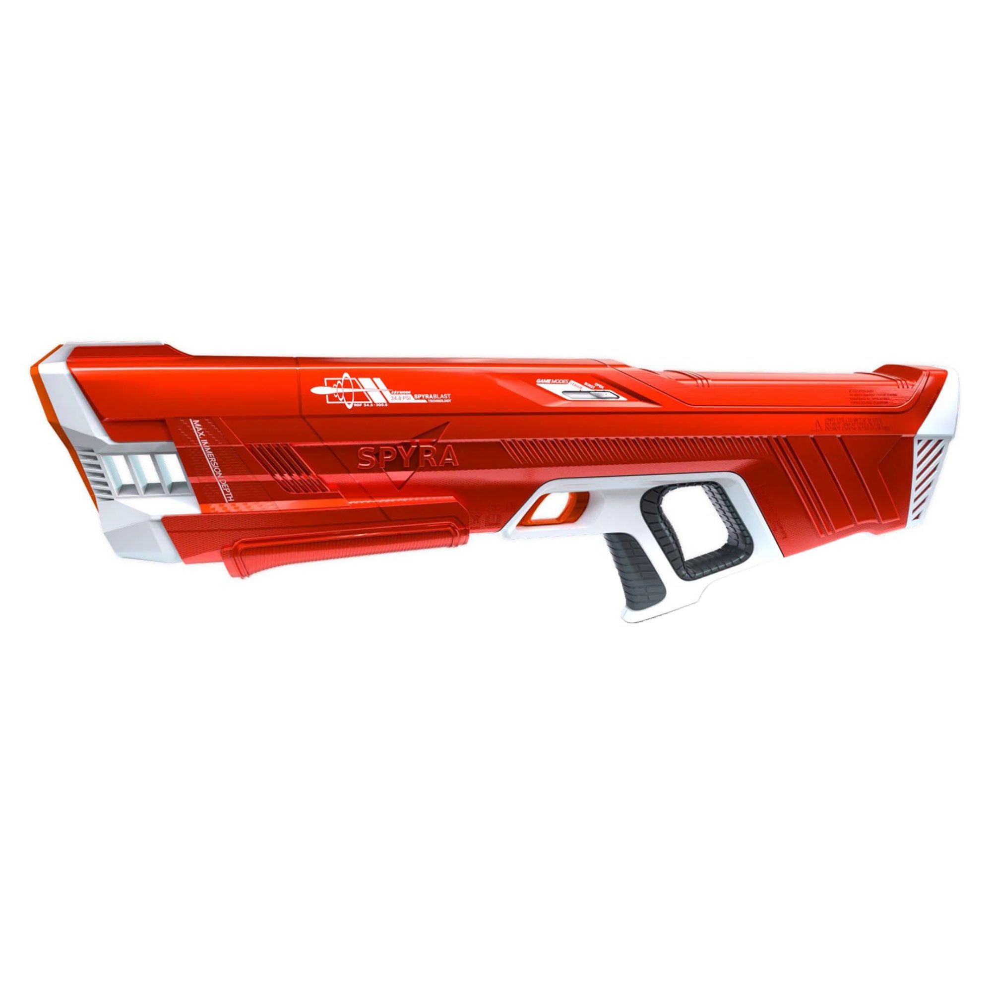 SPYRA Electric Water Blaster Outdoor Squirt Gun for Pool Games, SpyraThree, Red