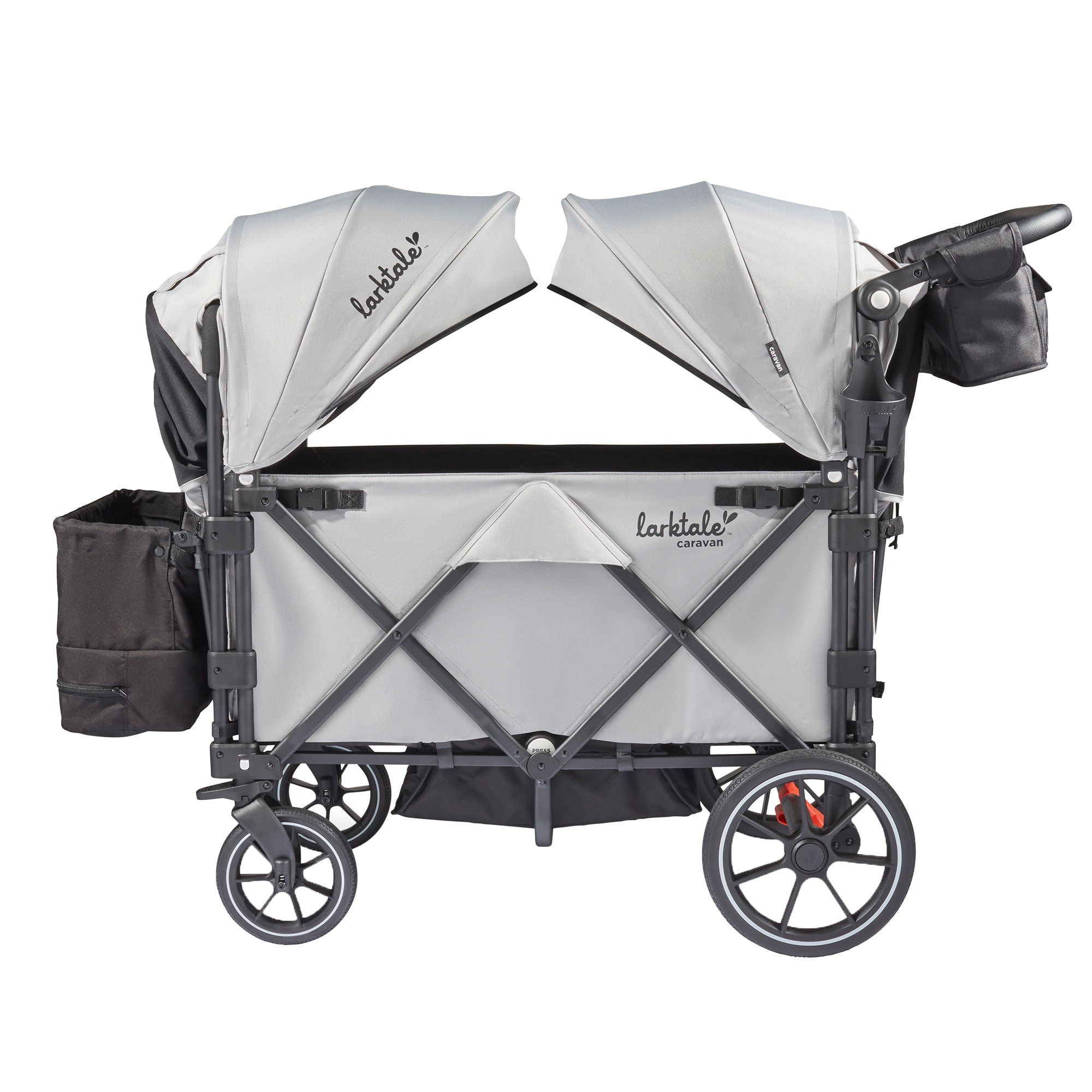 Larktale Caravan V3 Stroller, 2-Seater Kids Wagon, 207 lb Capacity, Avalon Gray