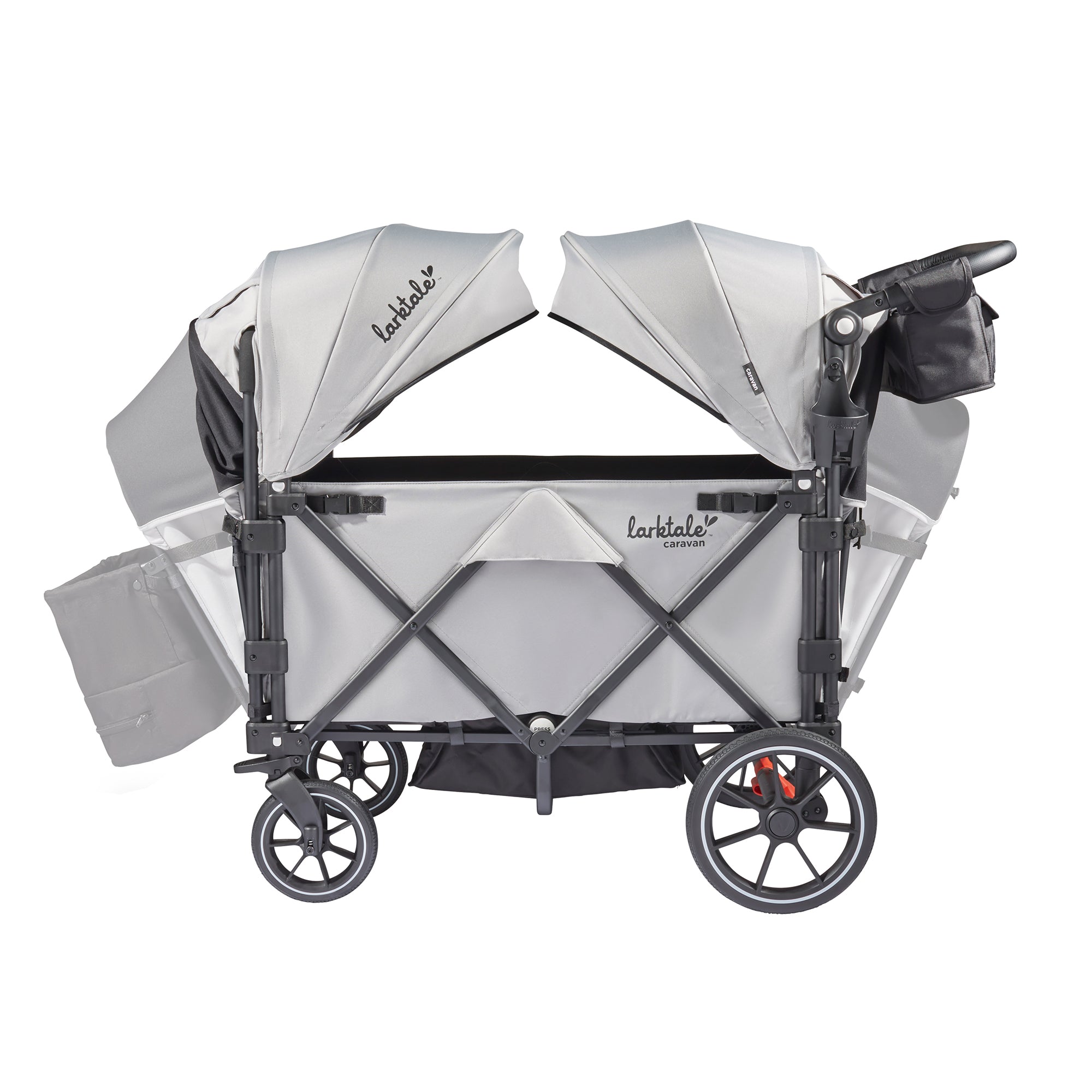 Larktale Caravan V3 Stroller, 2-Seater Kids Wagon, 207 lb Capacity, Avalon Gray - VMInnovations