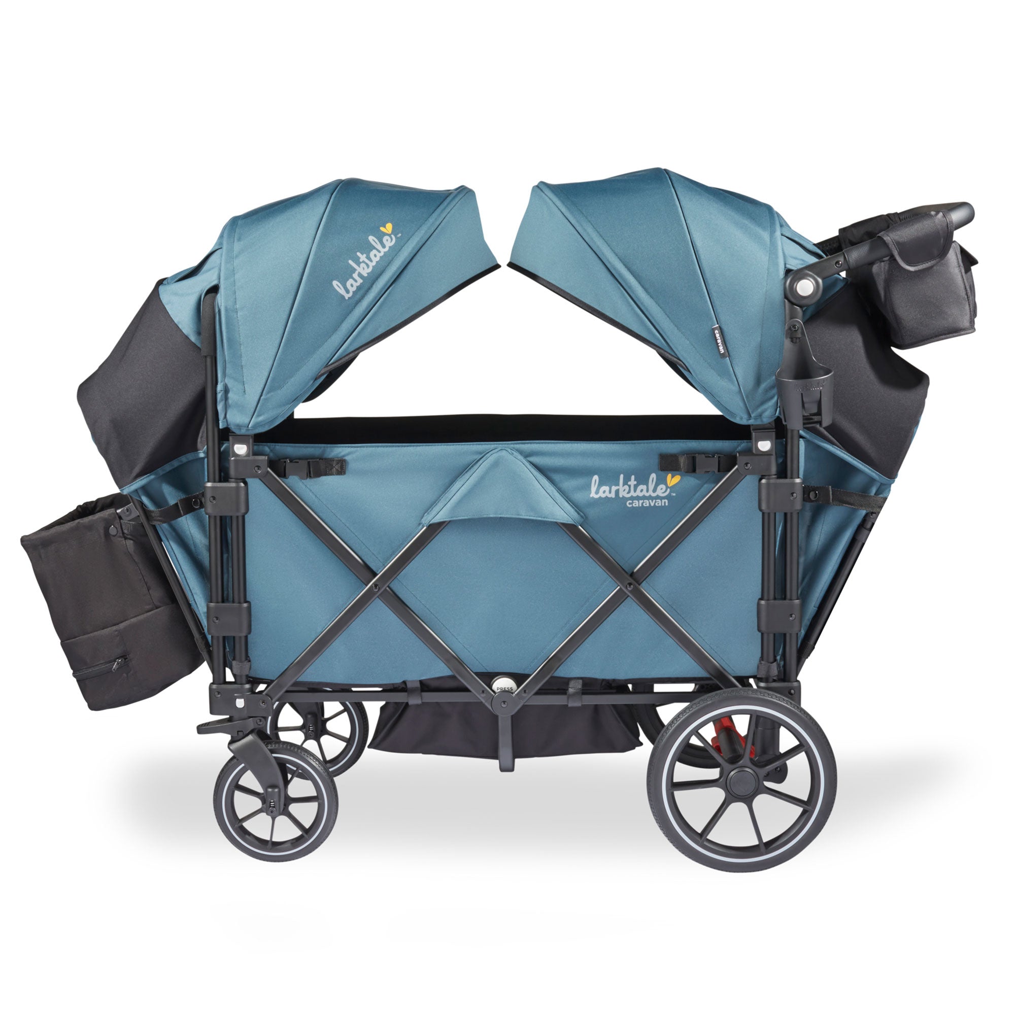 Larktale Caravan V3 Stroller, 2-Seater Kids Wagon, 207 lb Capacity, Seaford Blue - VMInnovations