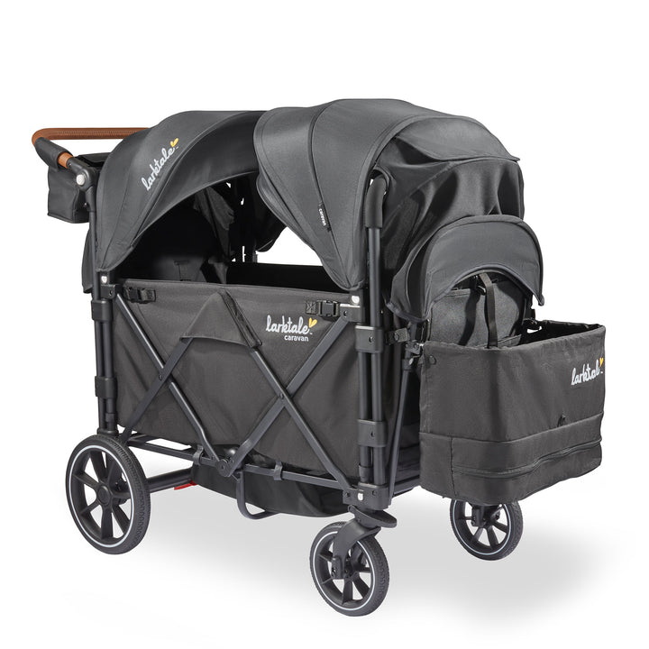Larktale Caravan V3 Stroller, 2-Seater Kids Wagon, 207 lb Capacity, Byron Black