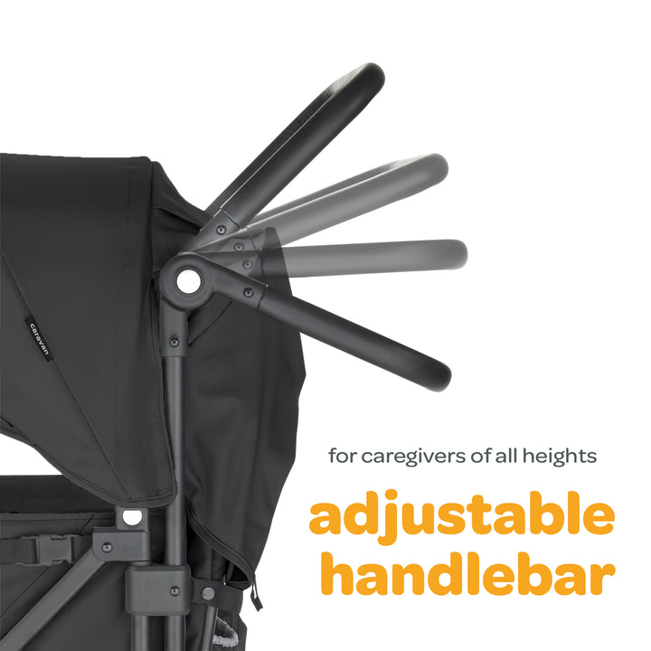 Larktale Caravan V3 Stroller, 2-Seater Kids Wagon, 207 lb Capacity, Byron Black