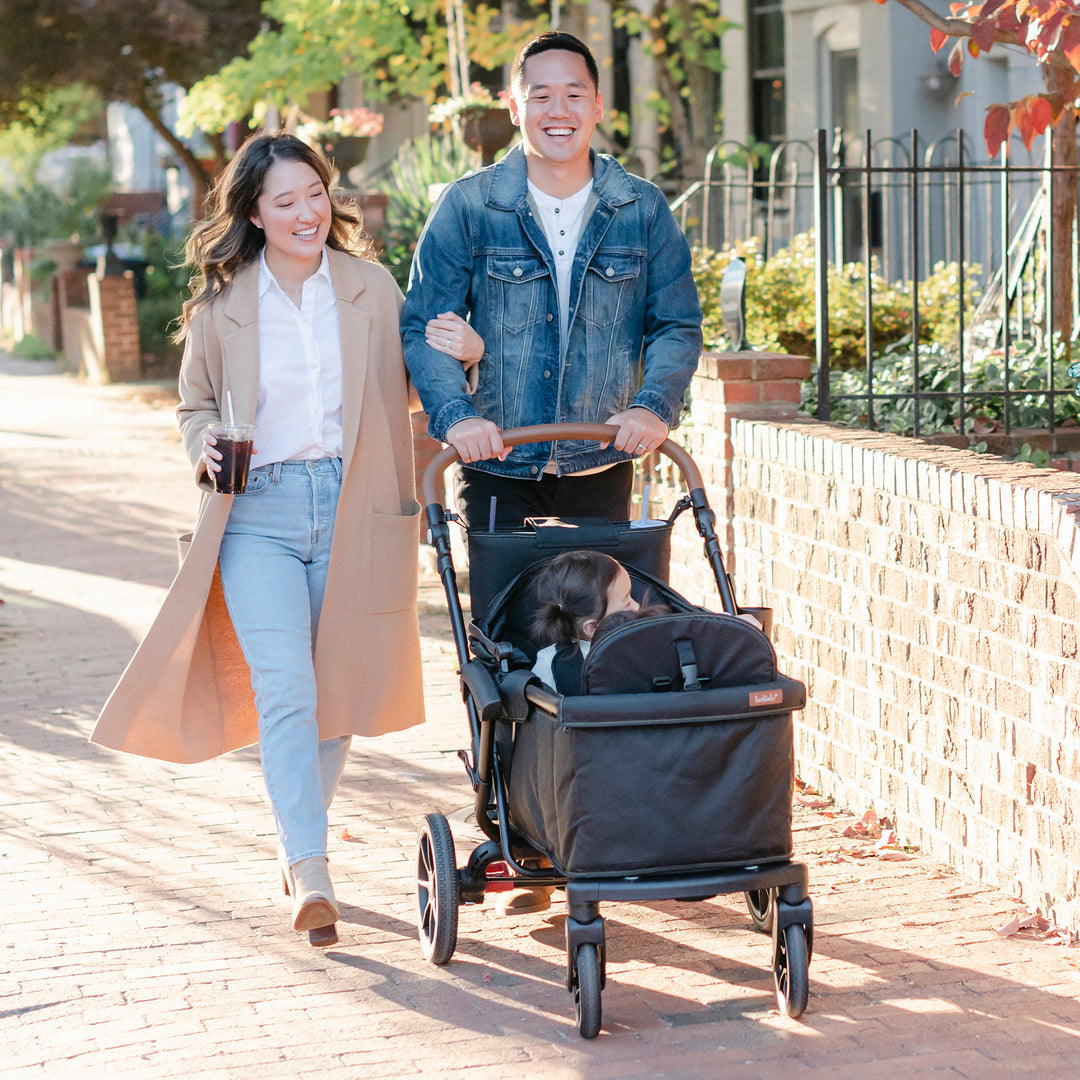 Larktale Sprout V2 Adjustable Stroller 2 Seater Wagon, 120 lb Capacity, Black - VMInnovations