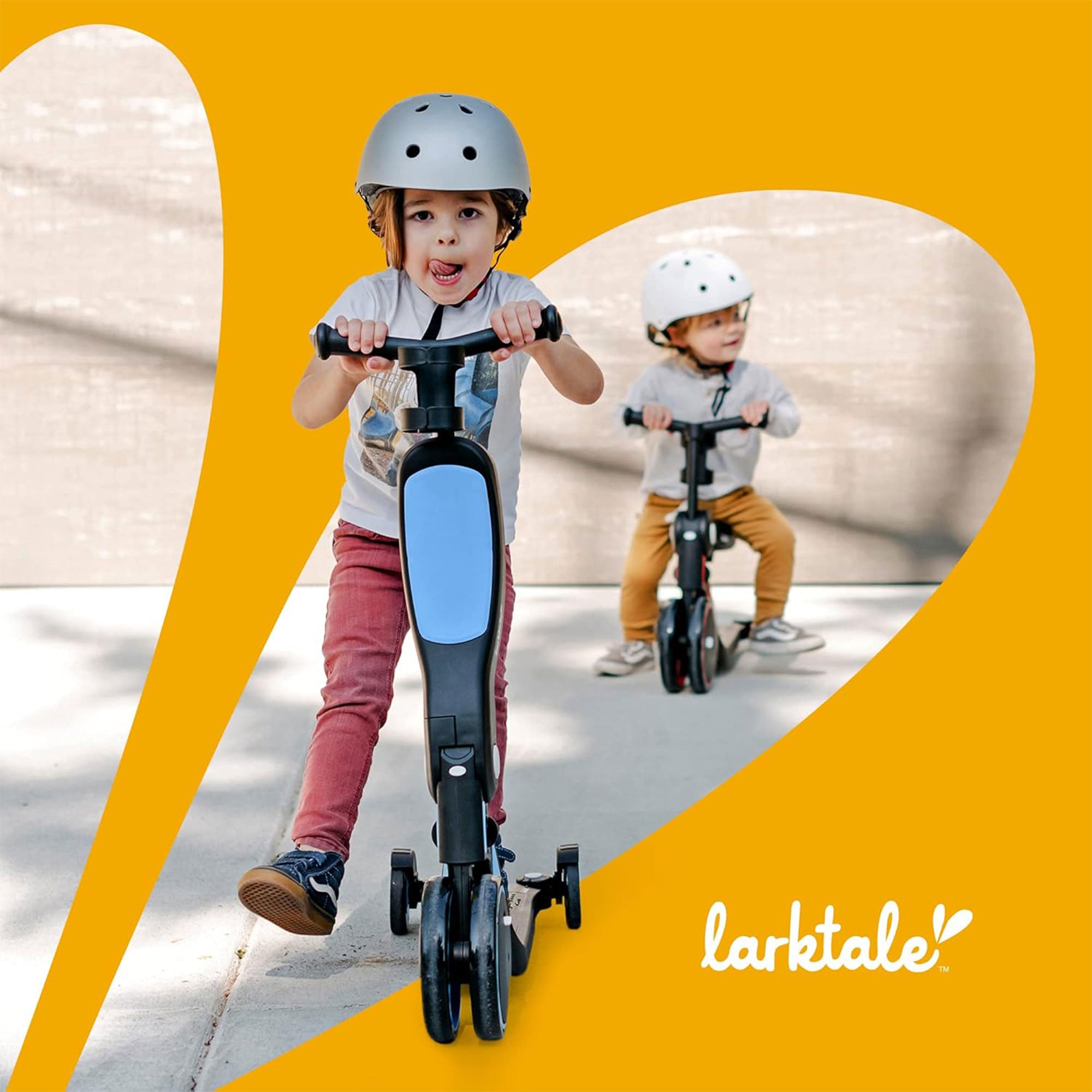 Larktale Scoobi Scooter, 2 to 5 Years, Balance Bike & Tricycle, Yellow(Open Box)