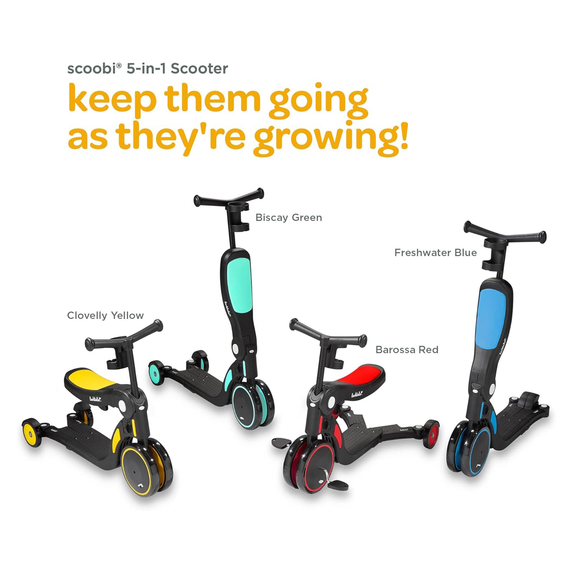 Larktale Scoobi Scooter, 2 to 5 Years, Balance Bike & Tricycle, Yellow(Open Box)