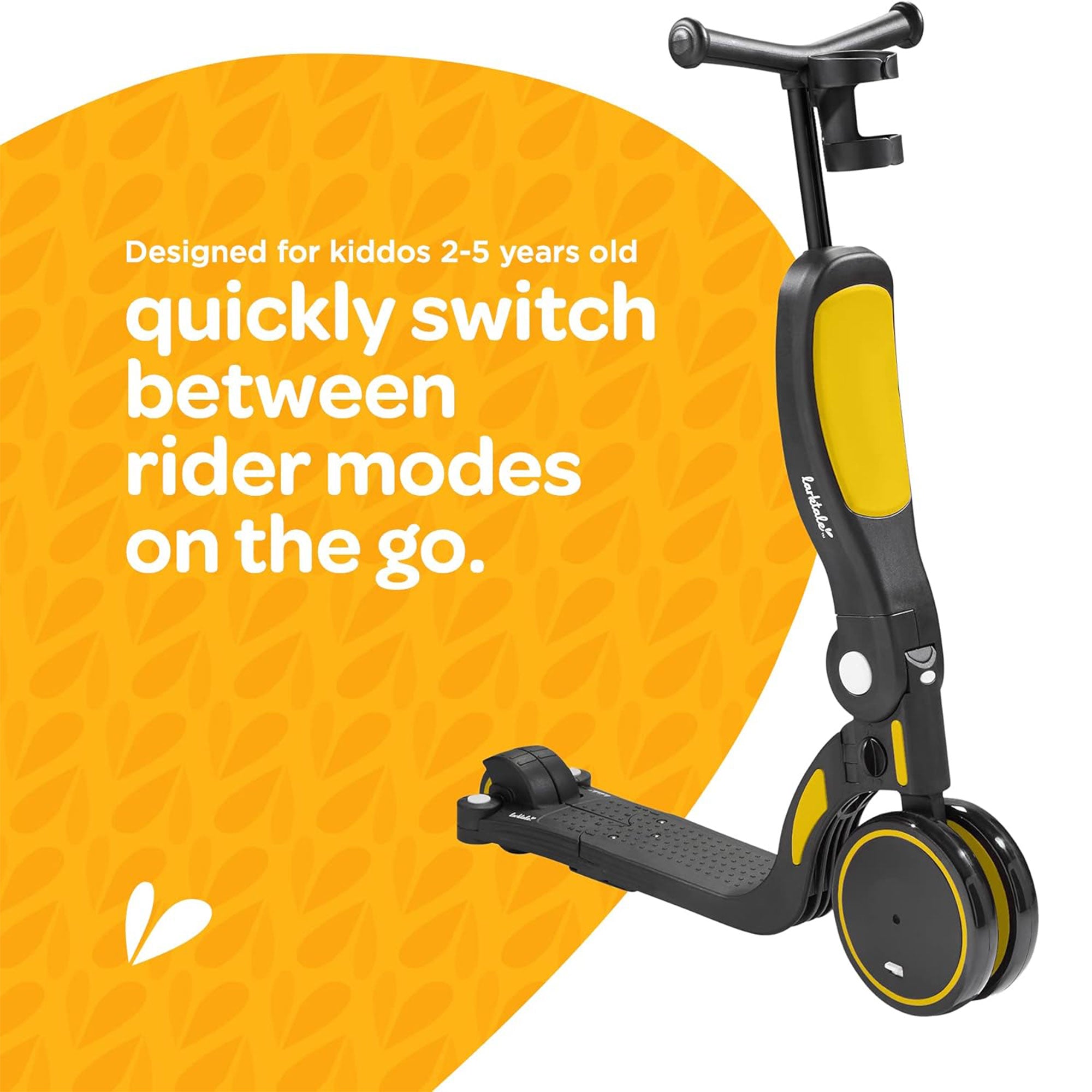 Larktale Scoobi Scooter, 2 to 5 Years, Balance Bike & Tricycle, Yellow(Open Box)
