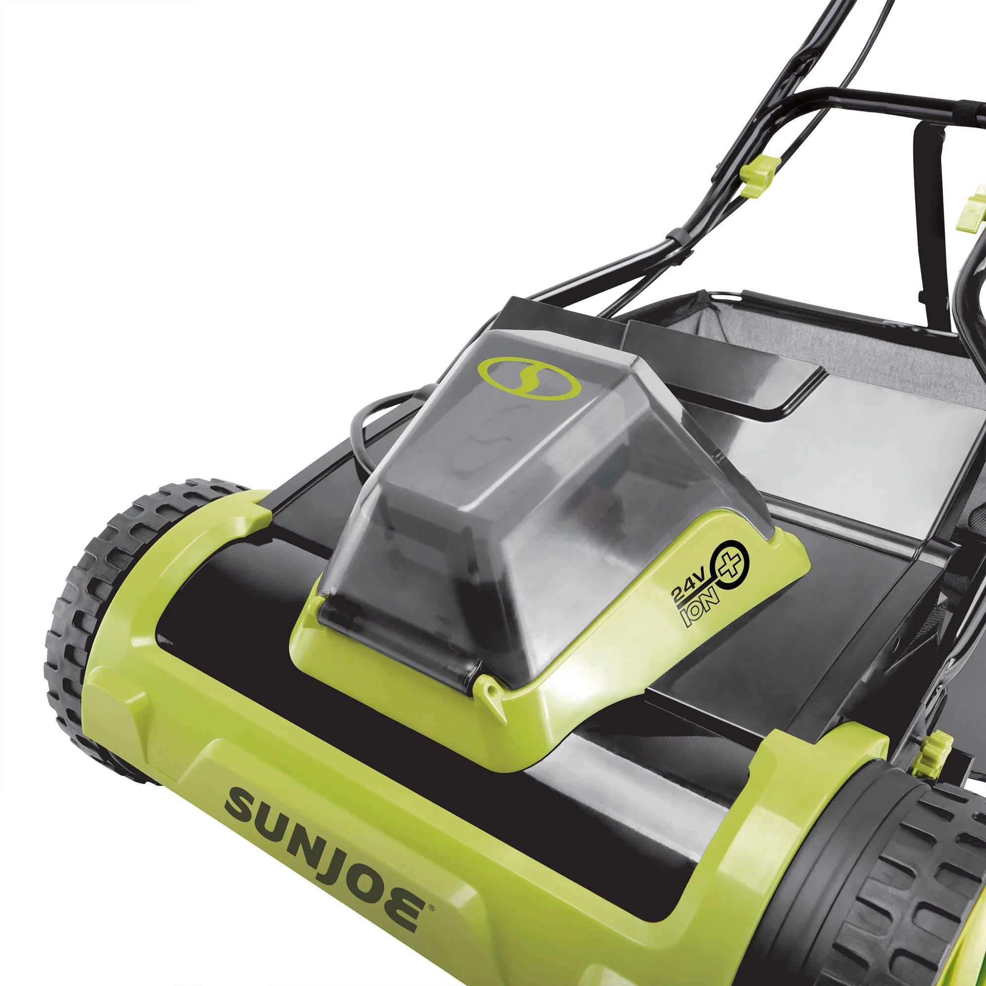 Sun Joe Cordless Push Reel Lawn Mower, 15” Yard Trimmer w/ Bag, Green(Open Box)