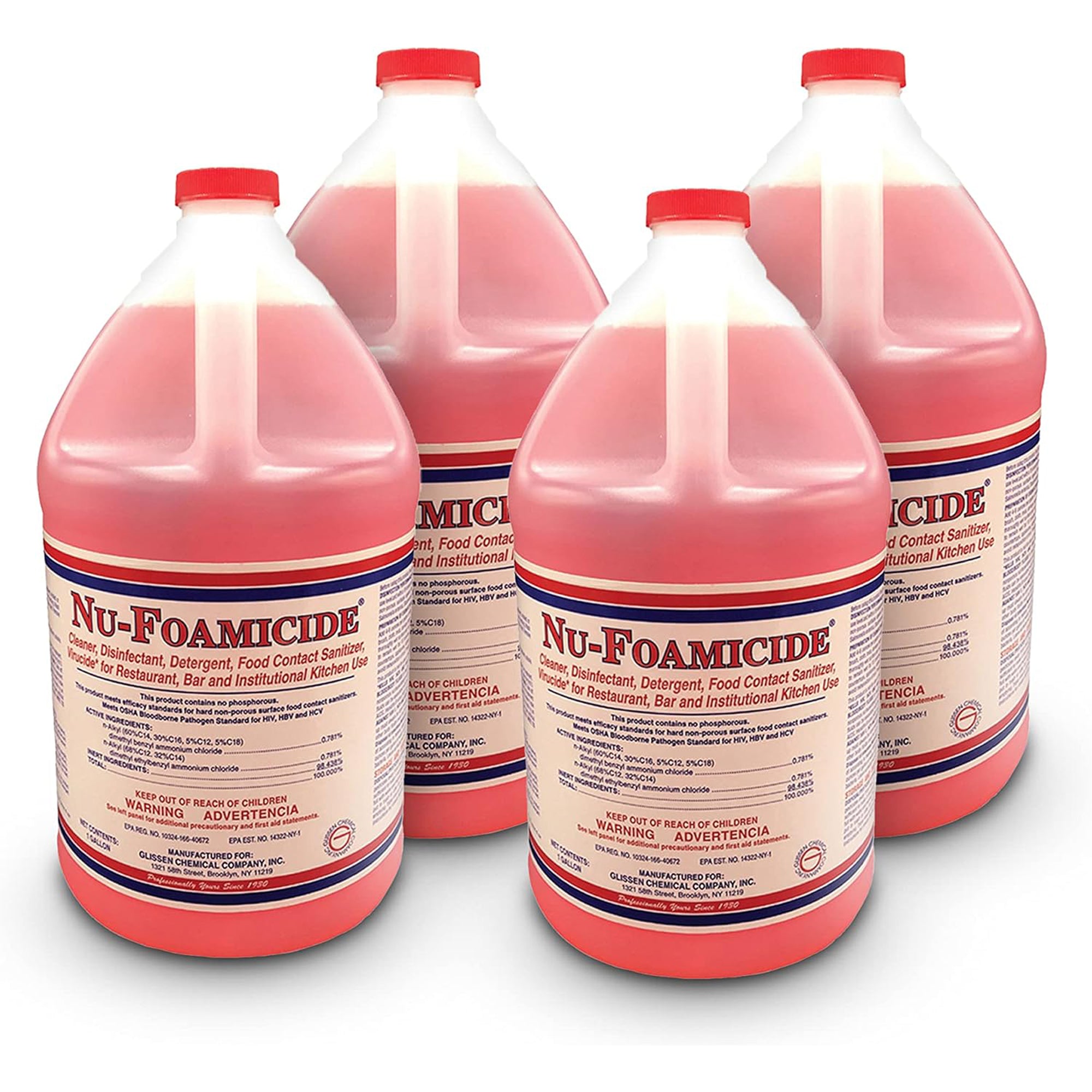 Glissen Nu-Foamicide Cleaner Concentrate, Industrial & Commercial, (Open Box)