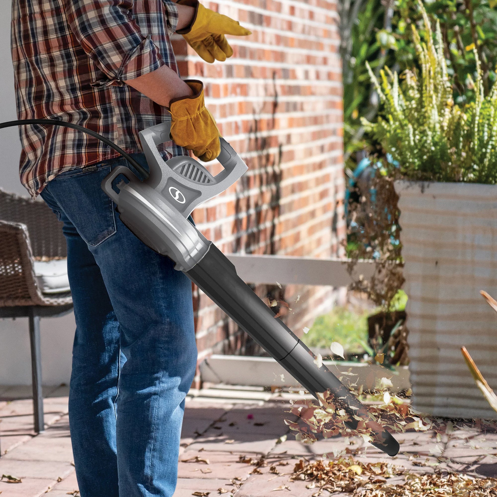 Sun Joe Electric Leaf Blower, 6 Amp Motor, 155 MPH Air Speed, Gray (Open Box) - VMInnovations